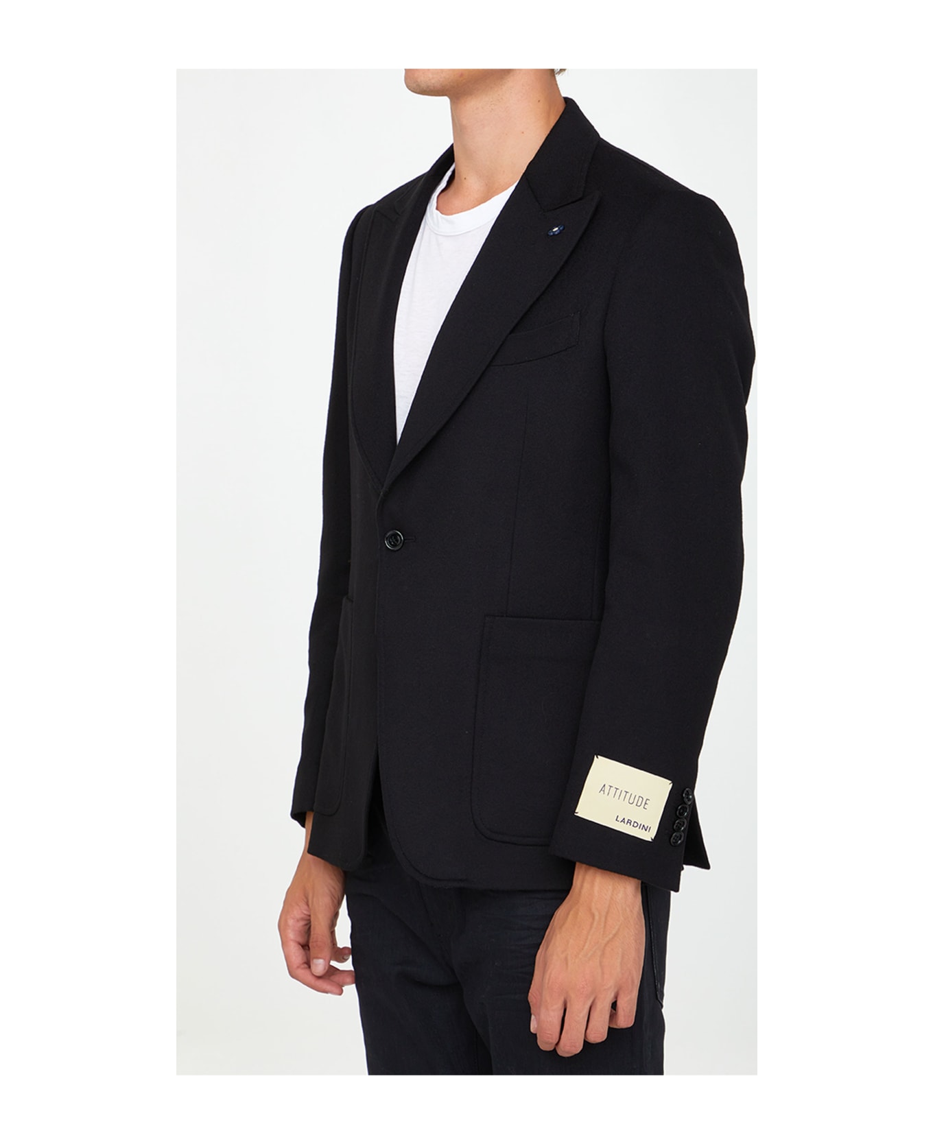 Lardini Wool Cashmere Jacket - BLACK