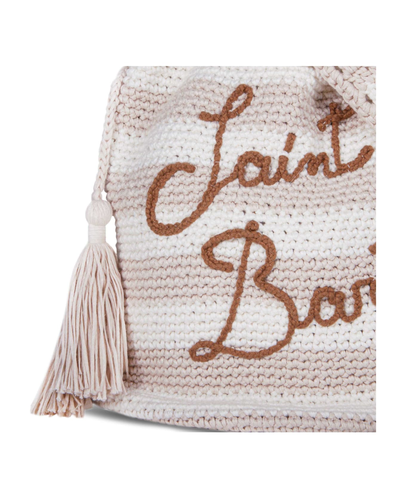 MC2 Saint Barth Handmade Crochet Bucket Bag - WHITE