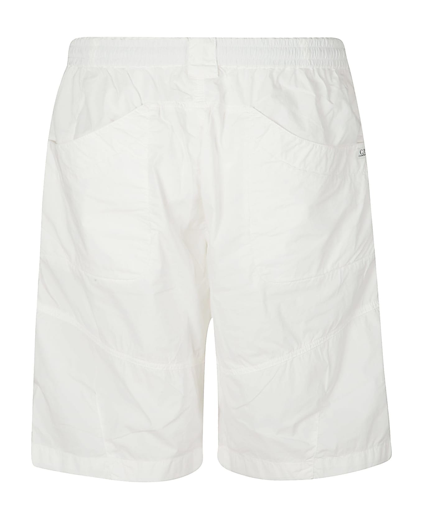 C.P. Company 50 Fili Stretch Cargo Shorts - Gauze White