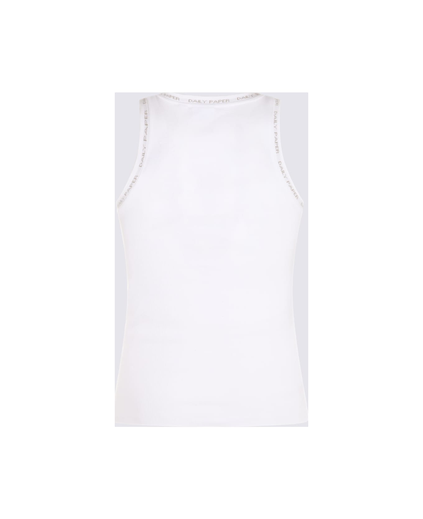 Daily Paper White And Black Cotton Tank Top - White