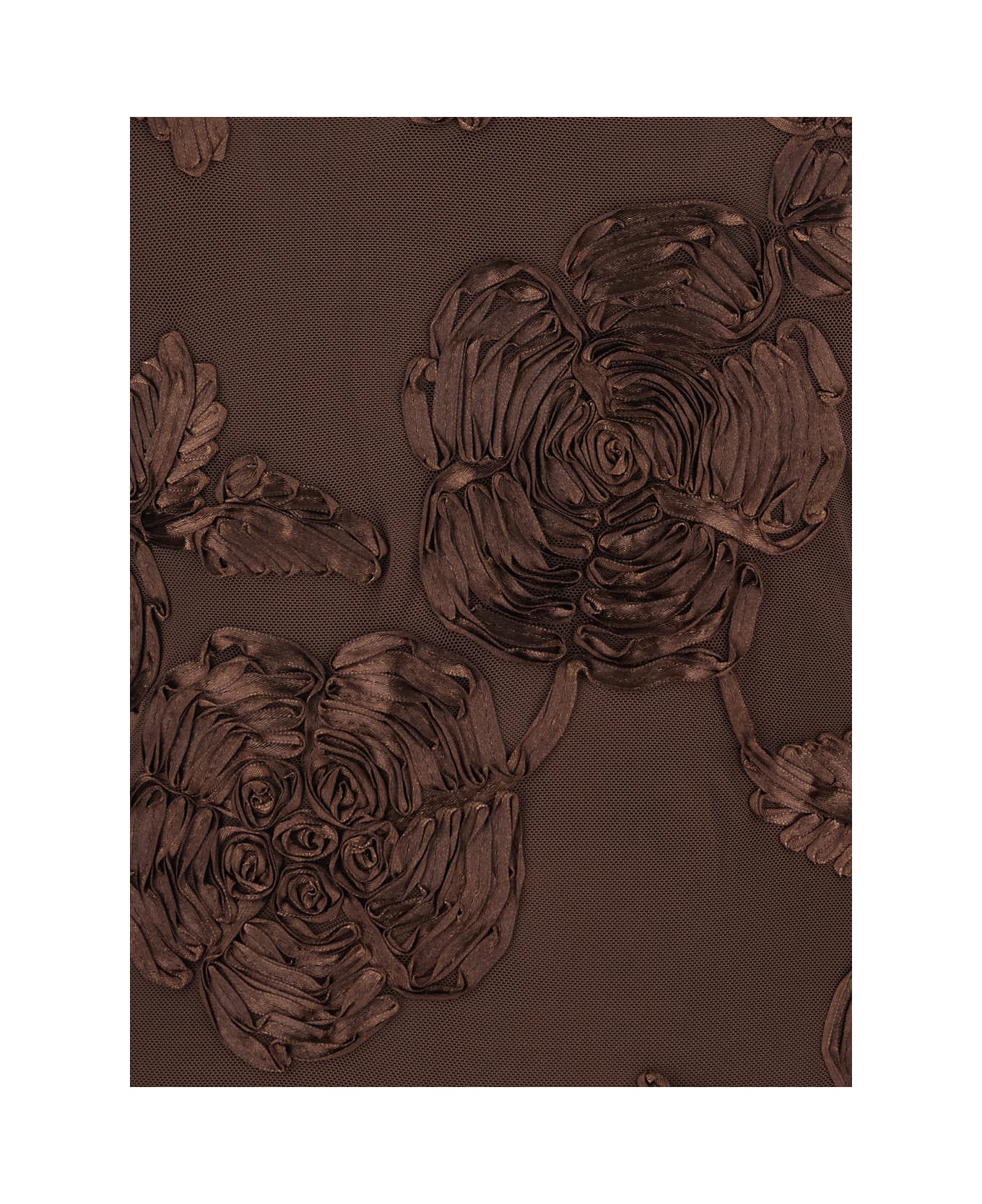 Rotate by Birger Christensen Brown Crewneck Mini Dress With Flared Long Sleeves In Tech Fabric Stretch Woman - Brown