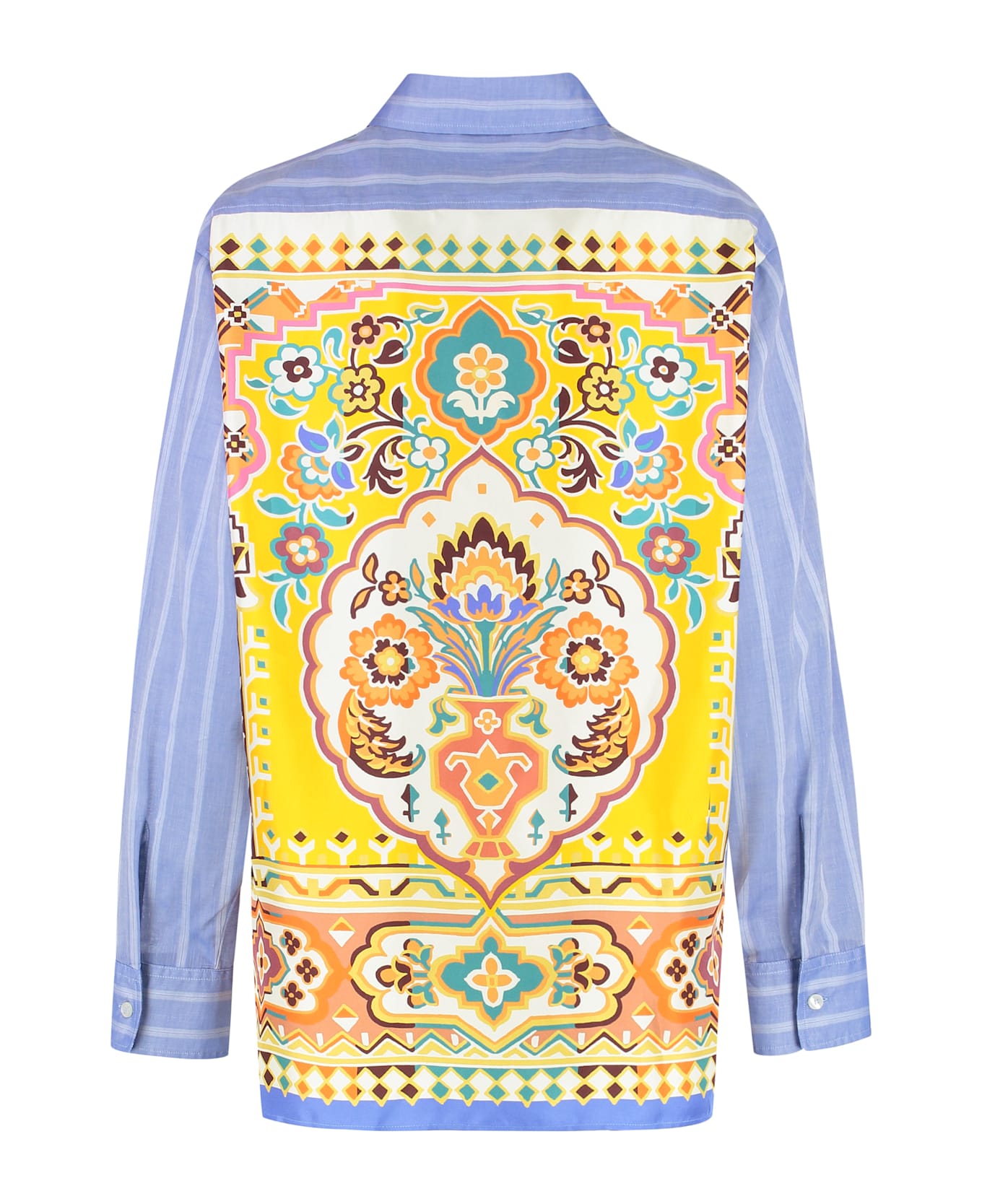 Etro Striped Cotton Shirt - Light Blue