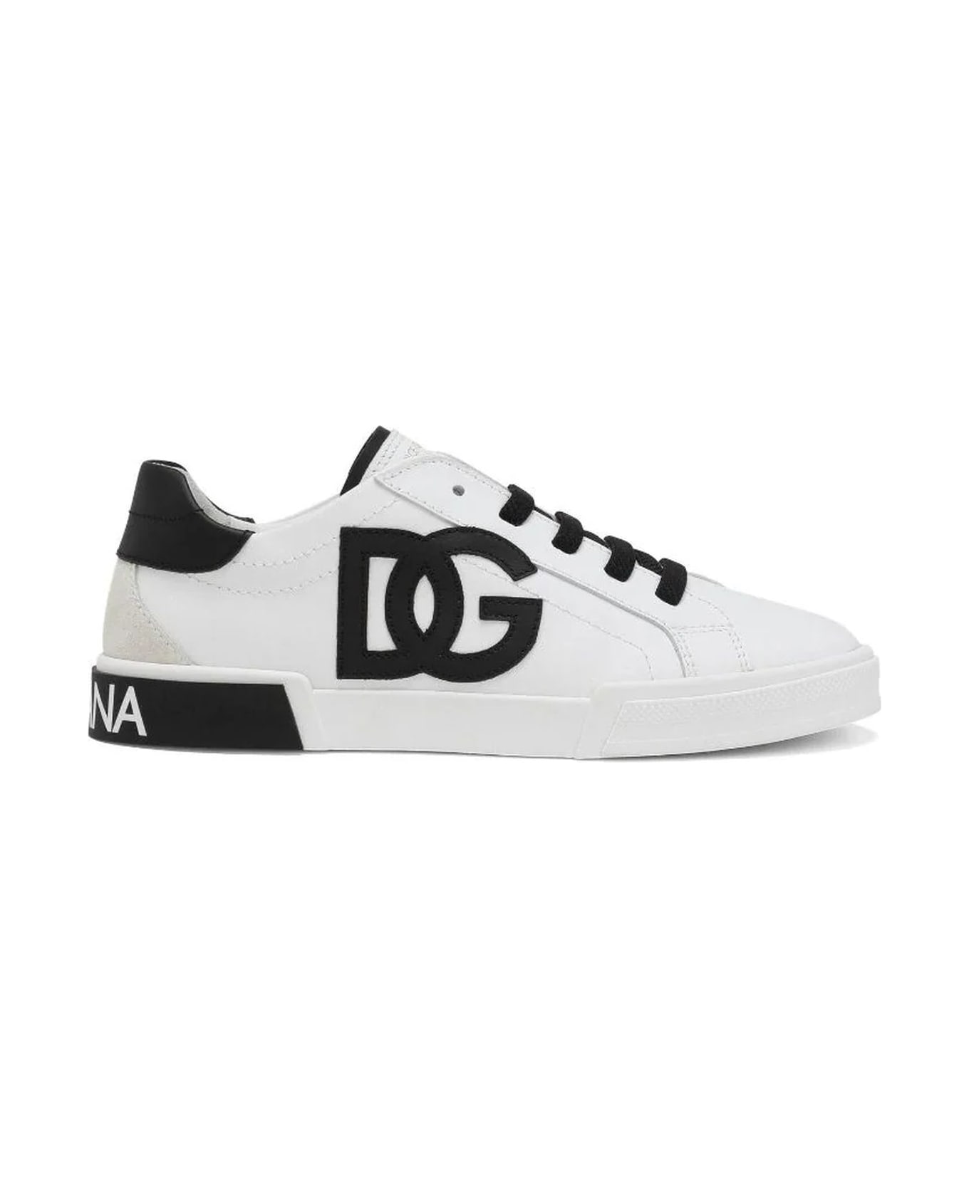 Dolce & Gabbana White Calf Leather Sneakers - White