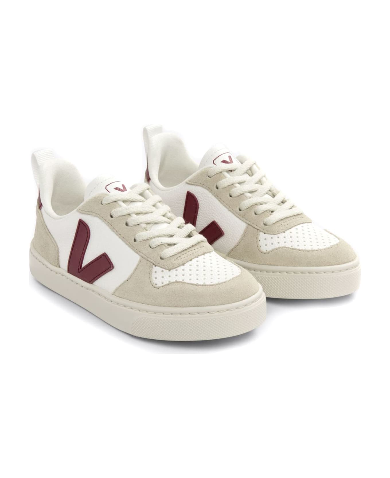 Veja White Chromefree Leather Sneakers - Extra White Marsala Almond