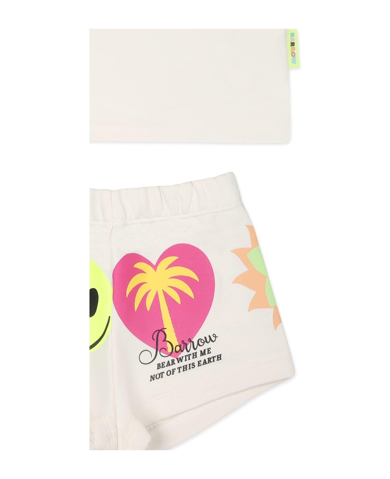 Barrow Multicolor Suit For Baby Girl With Smiley - Ivory