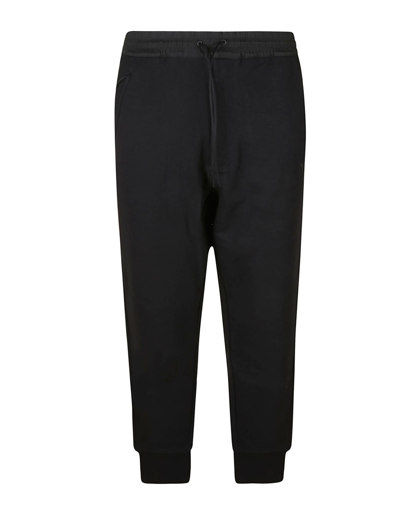 Y-3 Drawstring Waist Plain Track Pants - Black