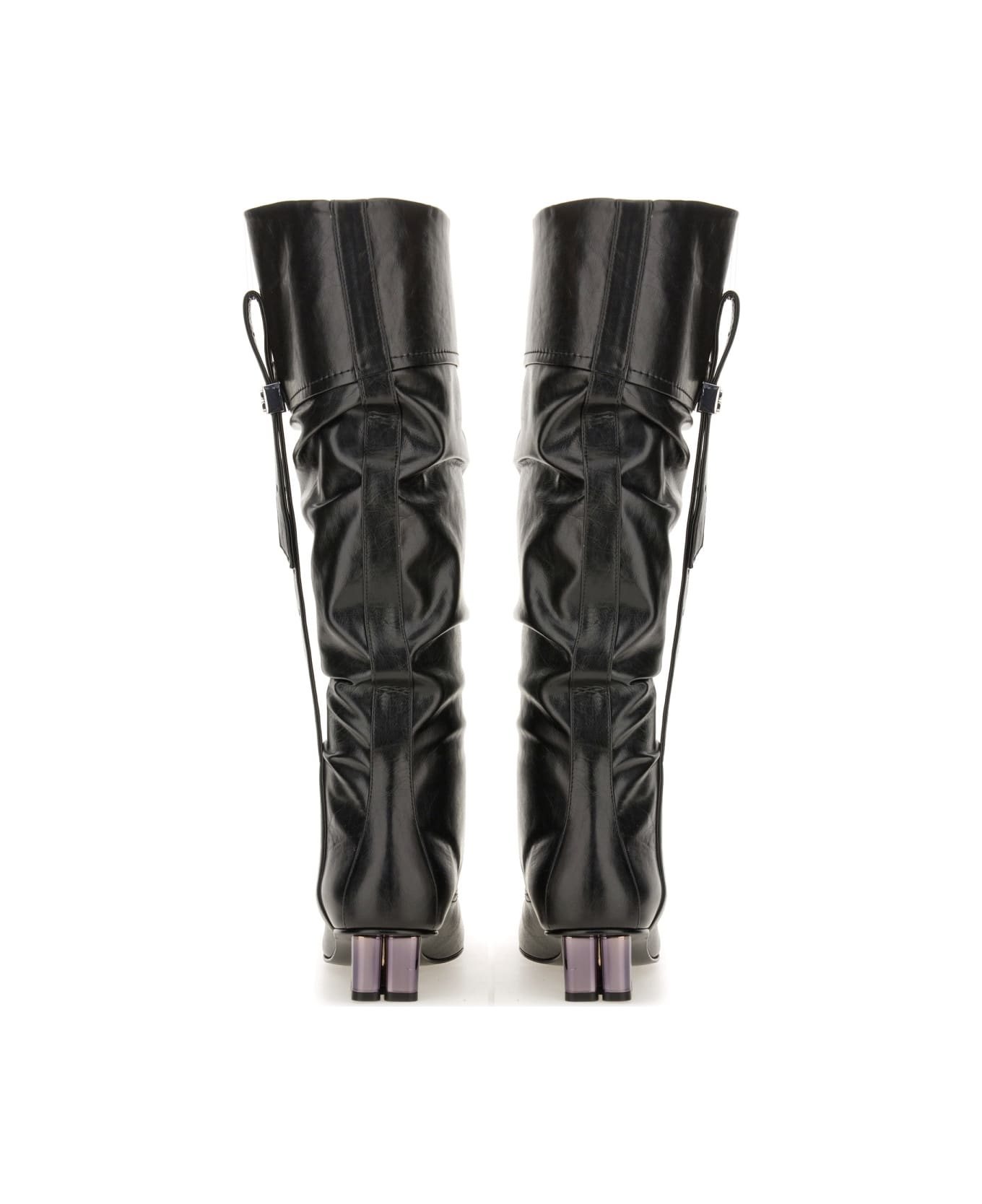Ganni Slouchy Boot "butterfly" - BLACK