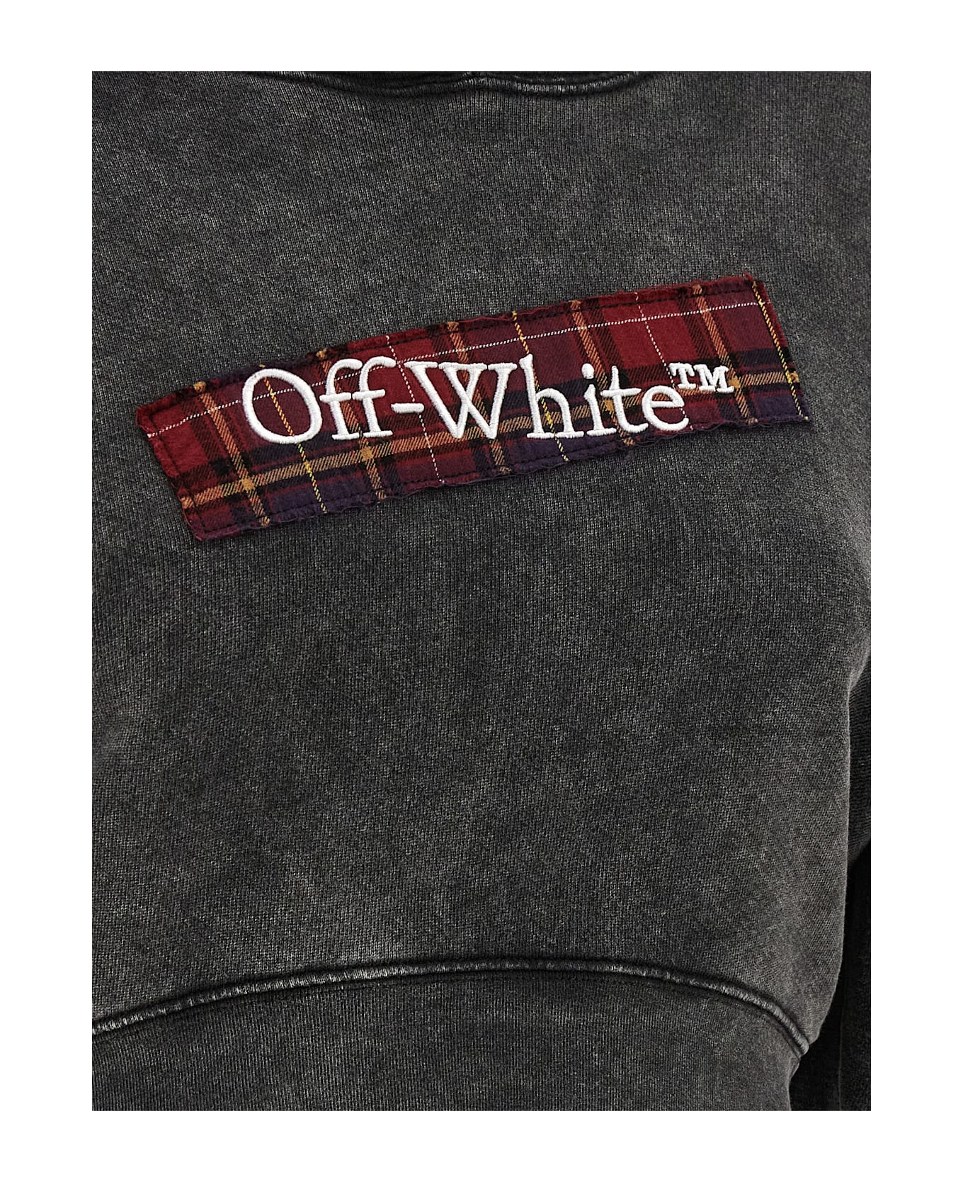 Off-White 
check Flan Bookish
 Hoodie - Gray