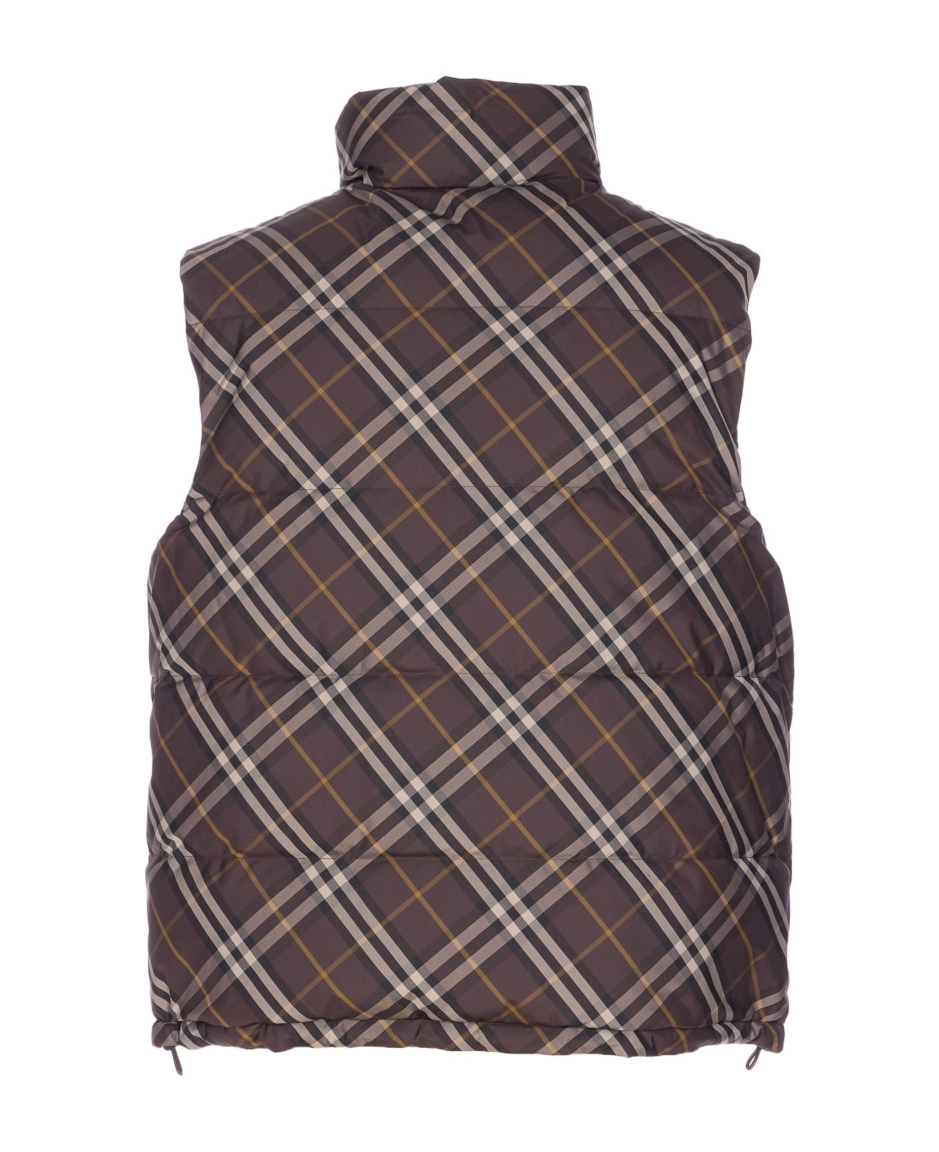 Burberry Check Reversible Padded Vest - Brown