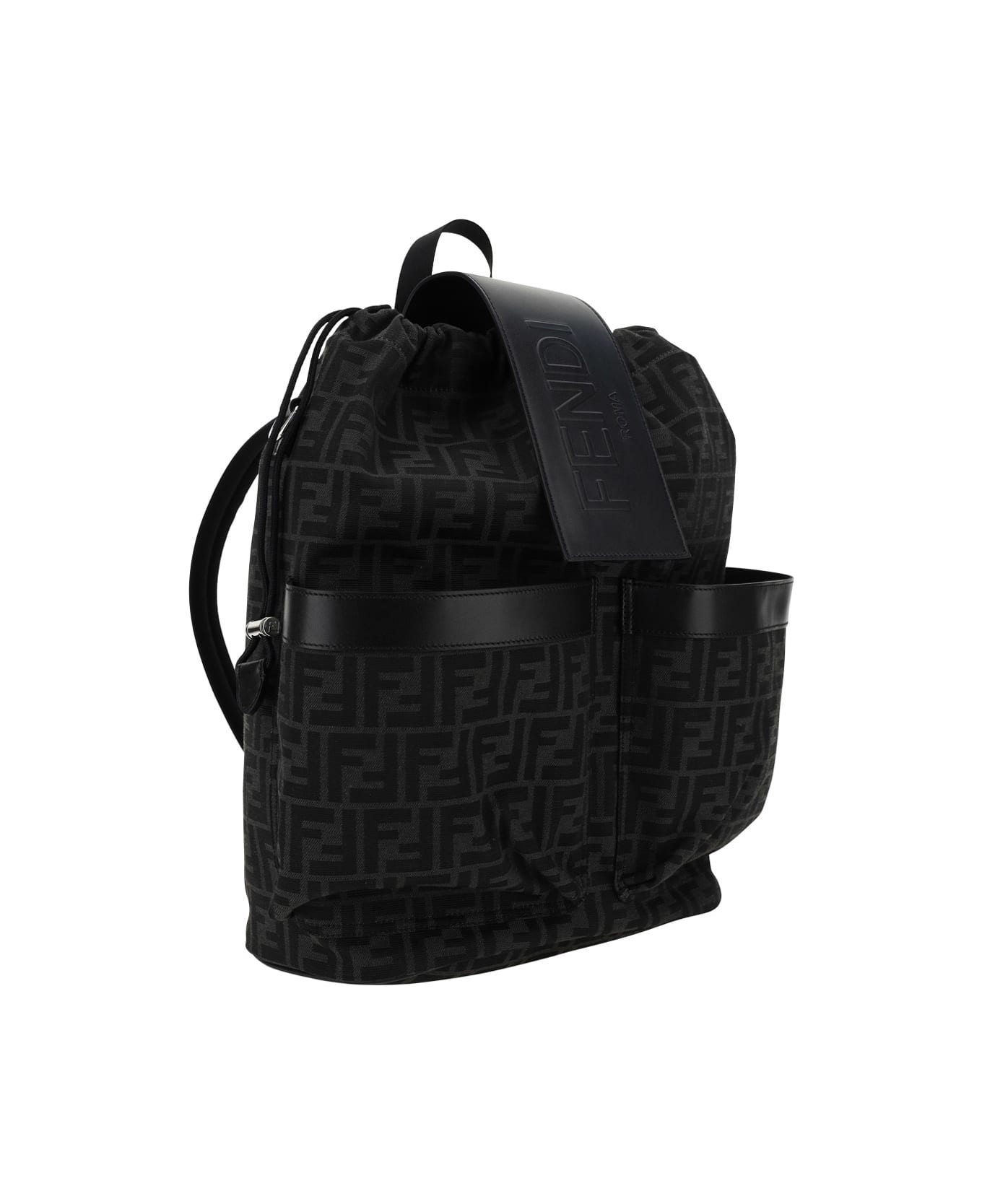 Fendi Small Backpack - Asfalto+nero+pallad.