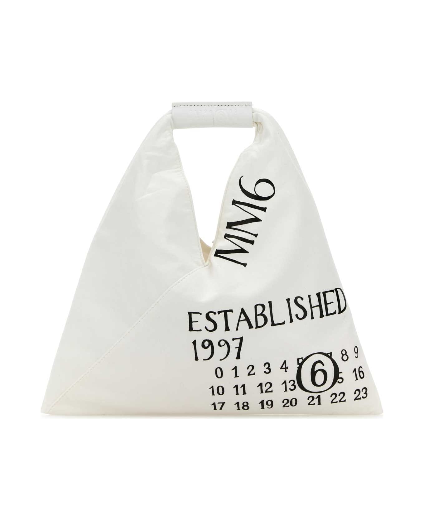 MM6 Maison Margiela White Fabric Mini Japanese Handbag - WHITE