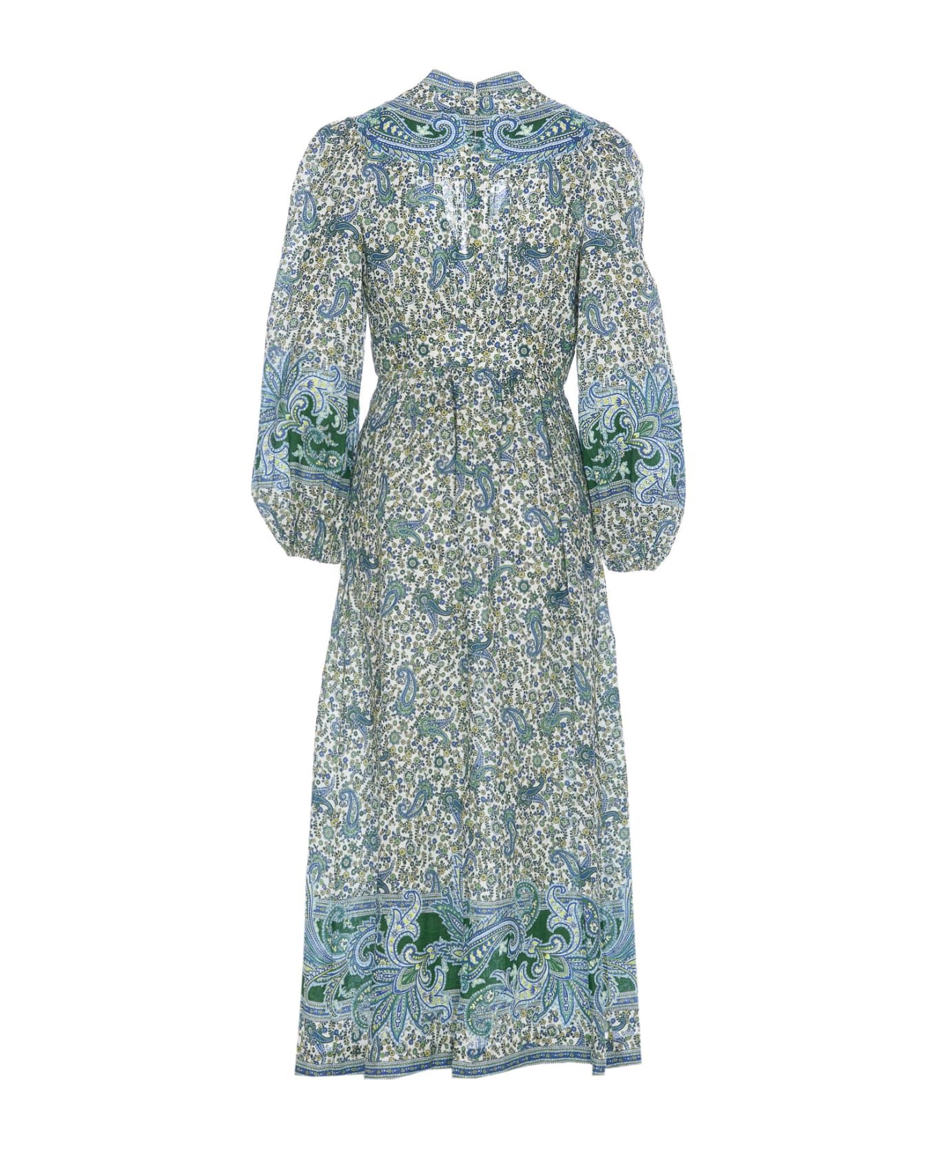 Zimmermann Ottie Plunge Midi Dress - Blue ワンピース＆ドレス