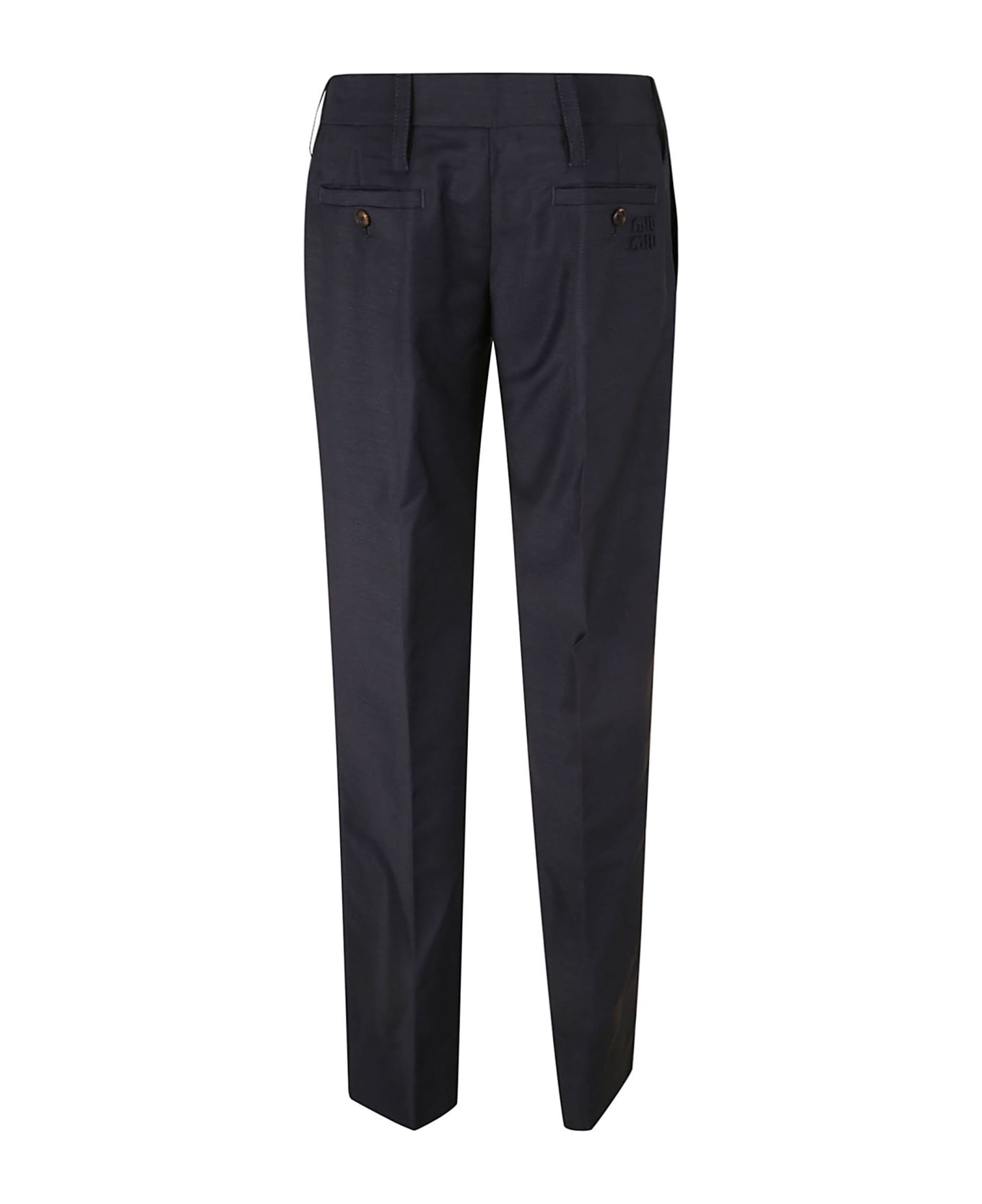 Miu Miu Fitted Classic Trousers - Navy ボトムス