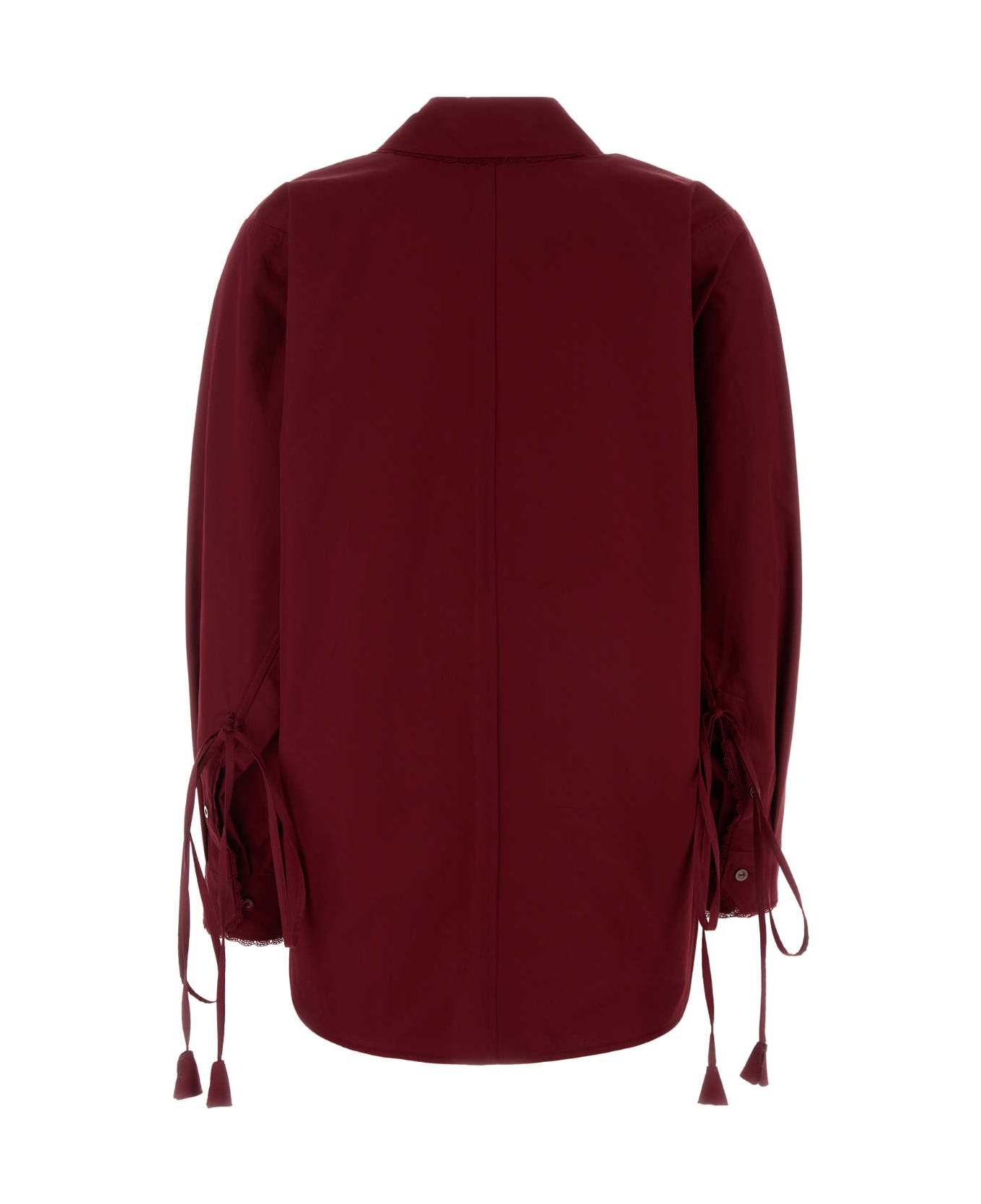 Gucci Burgundy Poplin Shirt - ROSSOANCORA