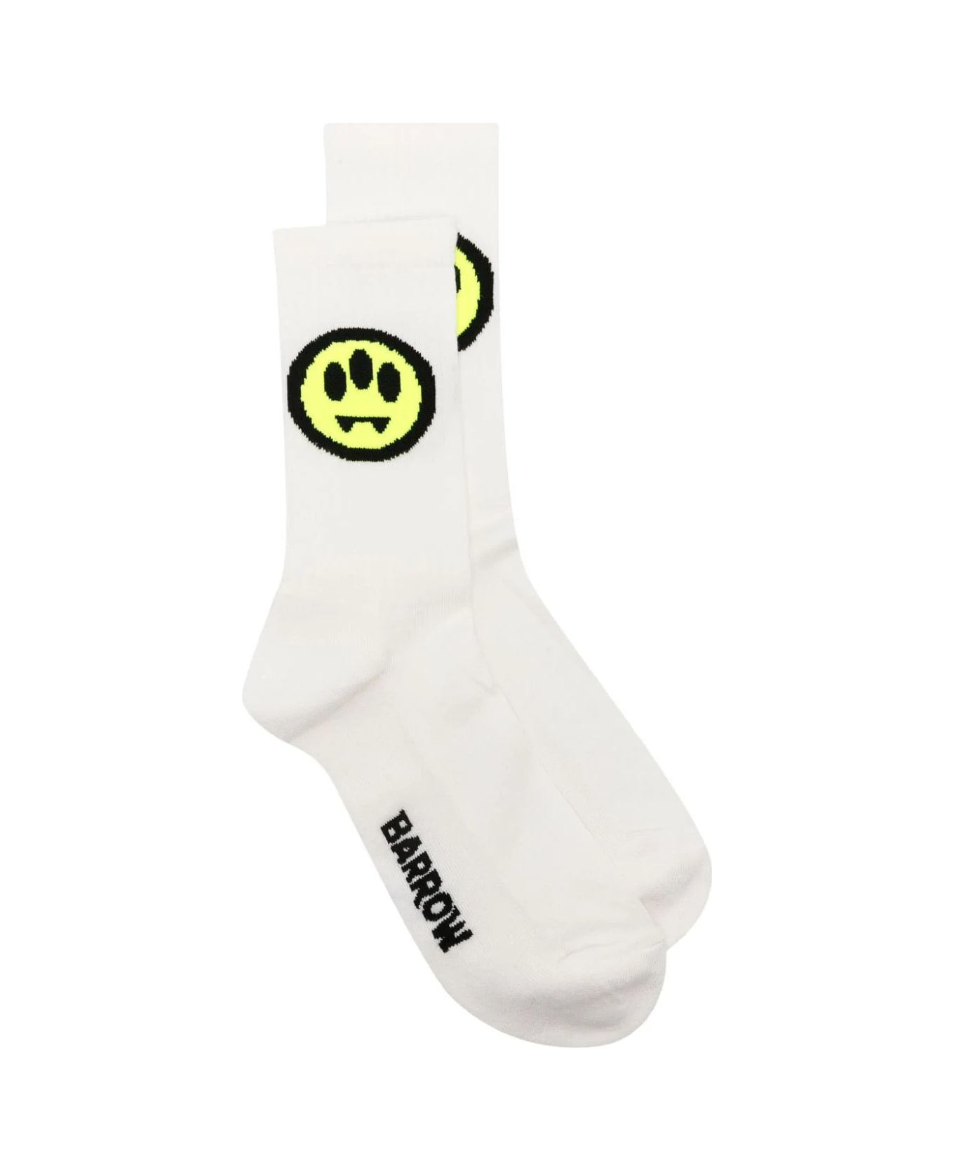 Barrow White Socks With Logo - White 靴下