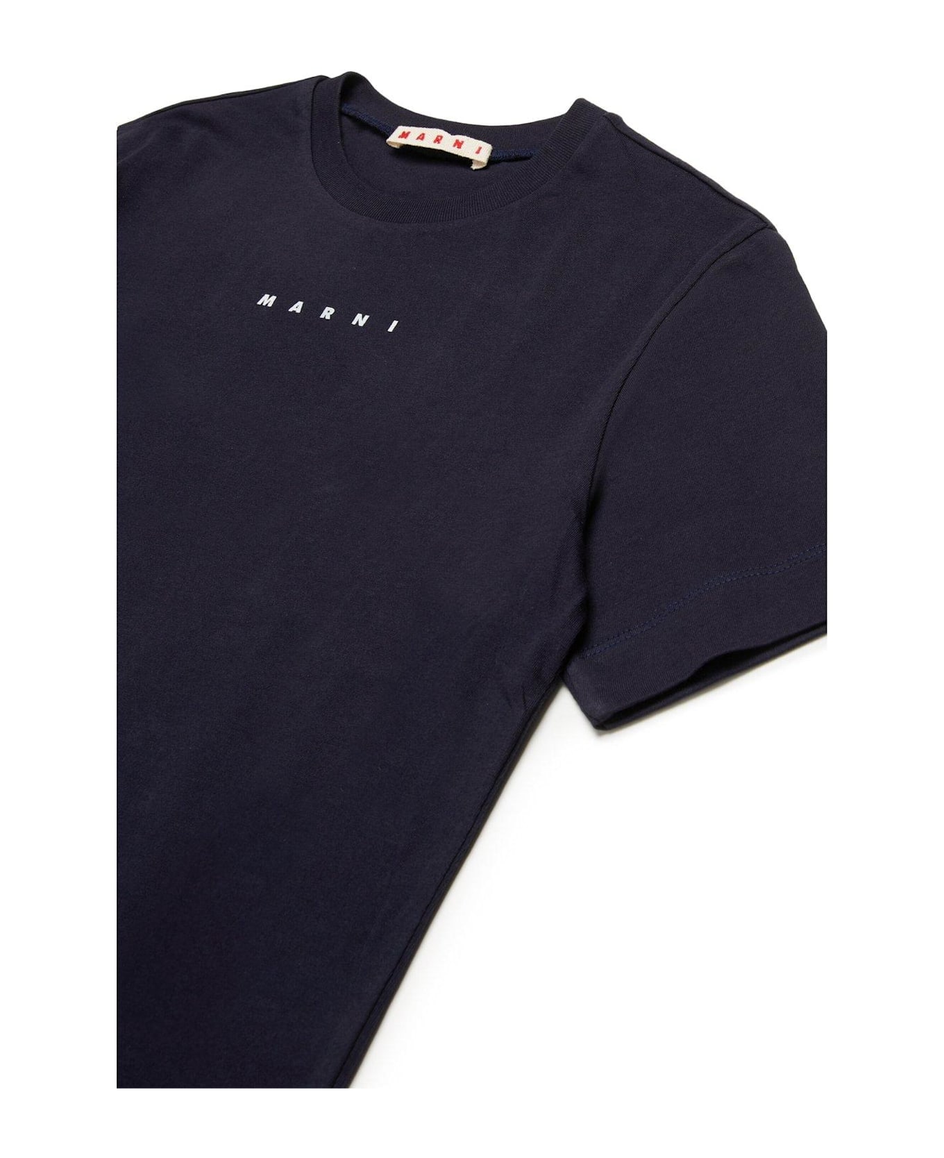 Marni Logo Detailed Crewneck T-shirt - Black