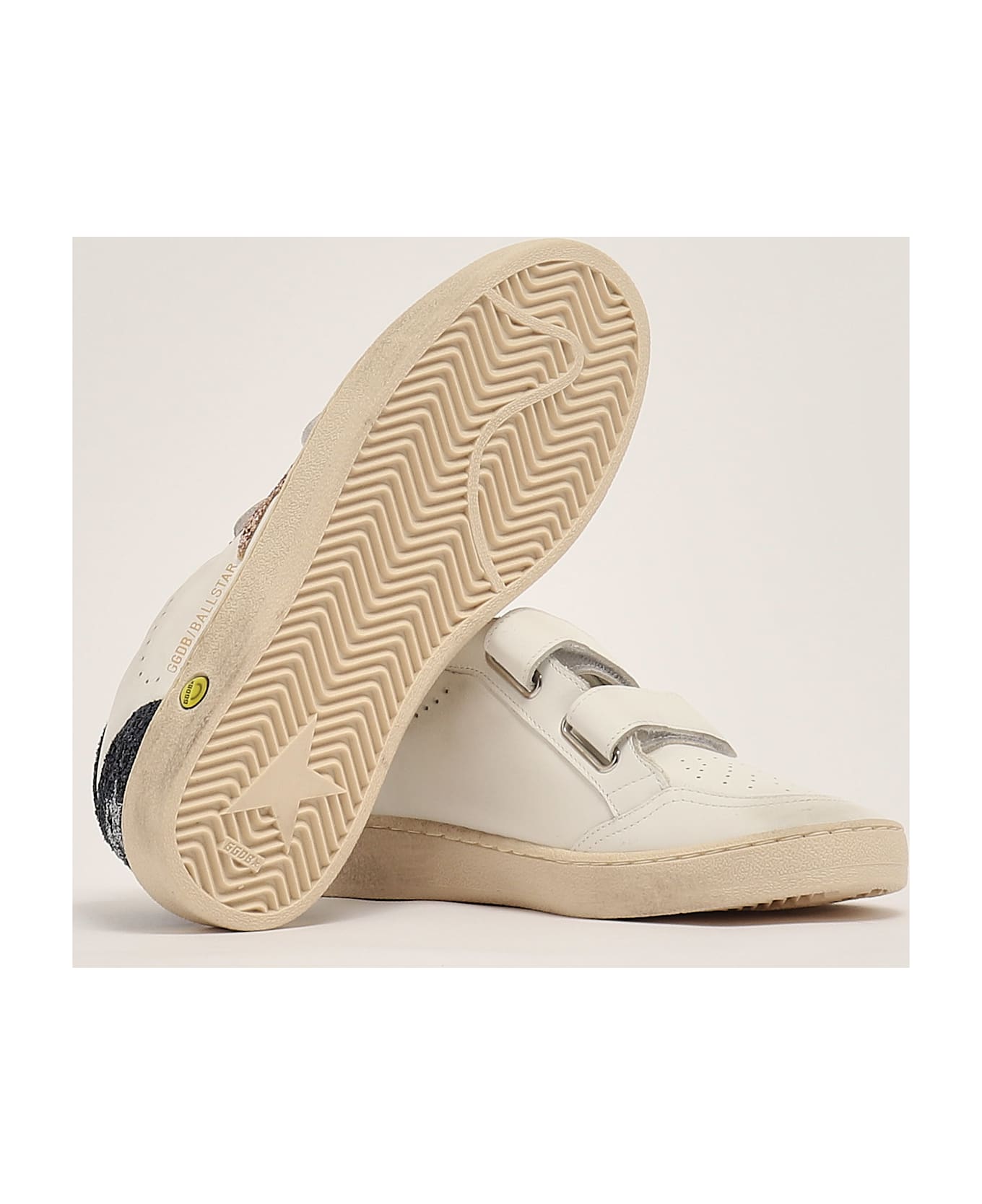Golden Goose Ballstar Strap Sneaker - BIANCO-ORO