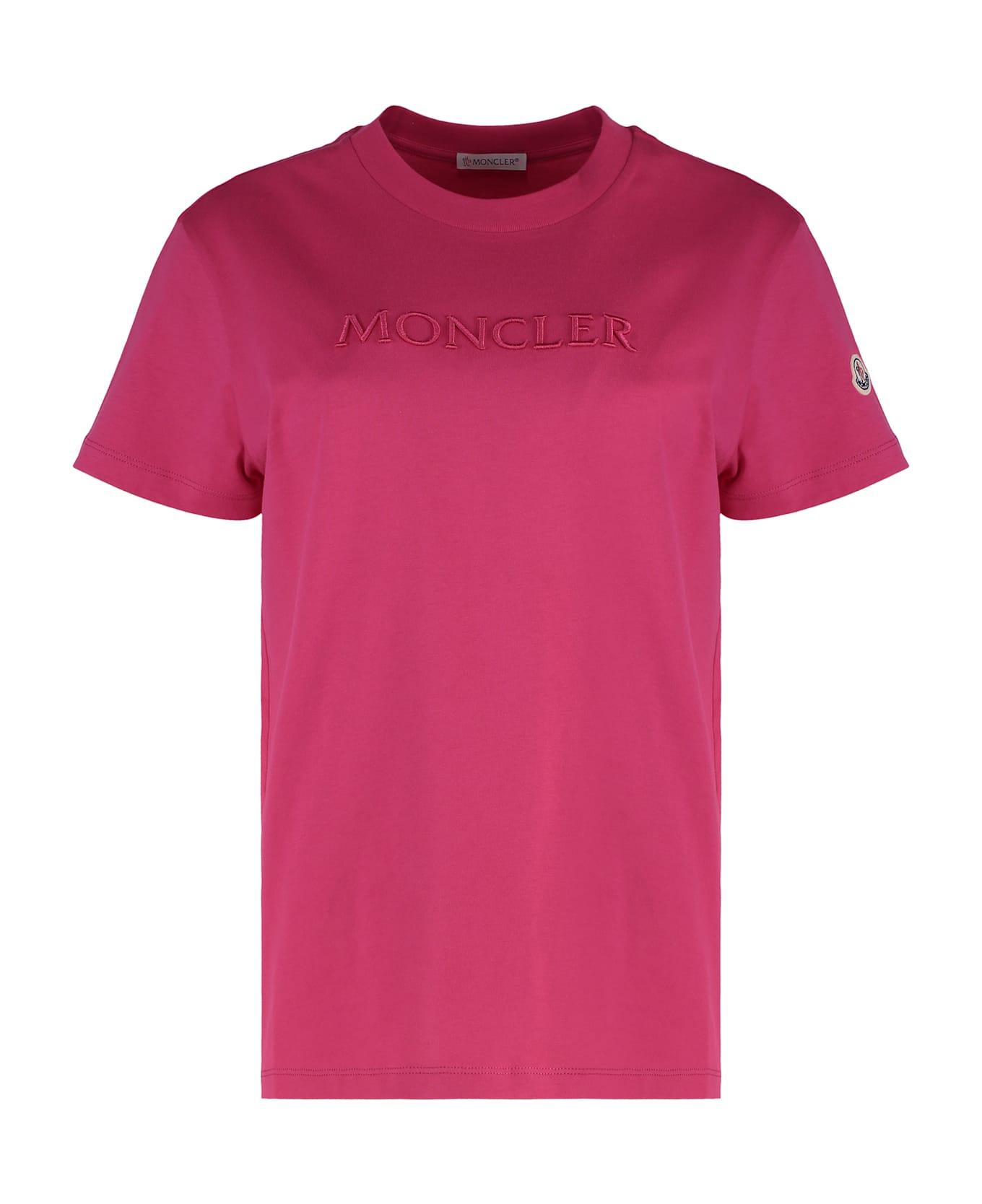 Moncler Logo Print T-shirt - Pink