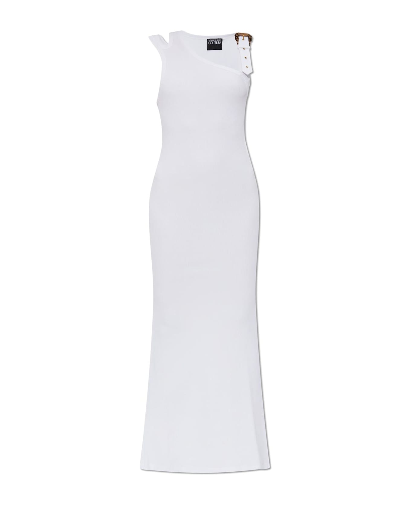 Versace Jeans Couture Ribbed Strap Dress - White