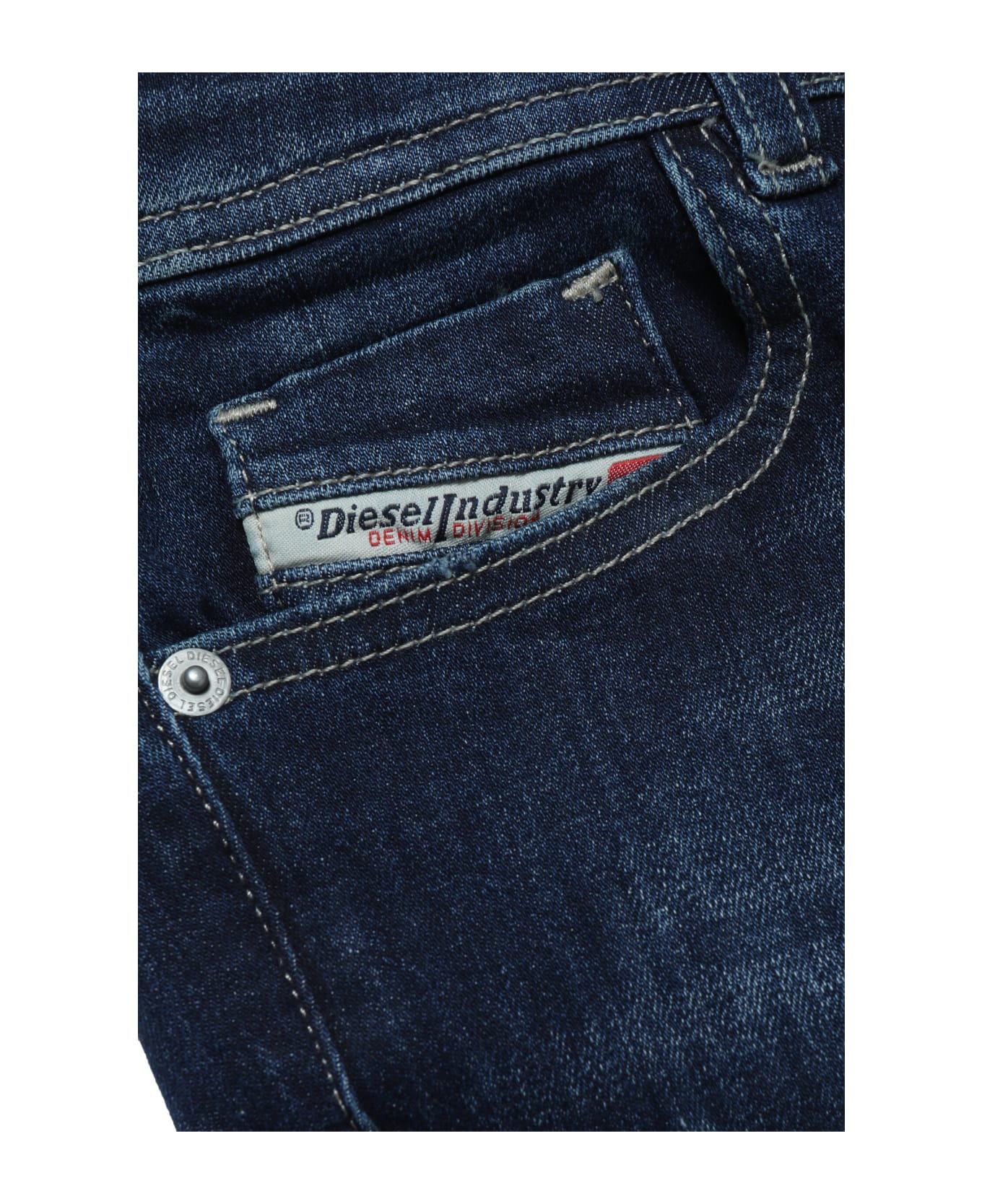 Diesel 1969 D-ebbey-j Trousers Jeans 1969 D-ebbey Bootcut Dark Blue With Abrasions - Blu