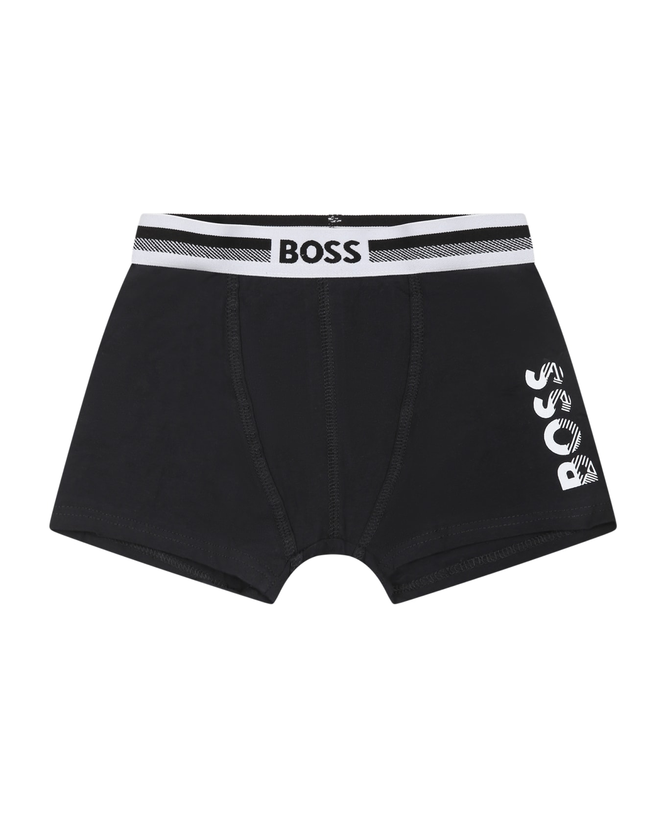 Hugo Boss Black Set For Boy With Logo - Black