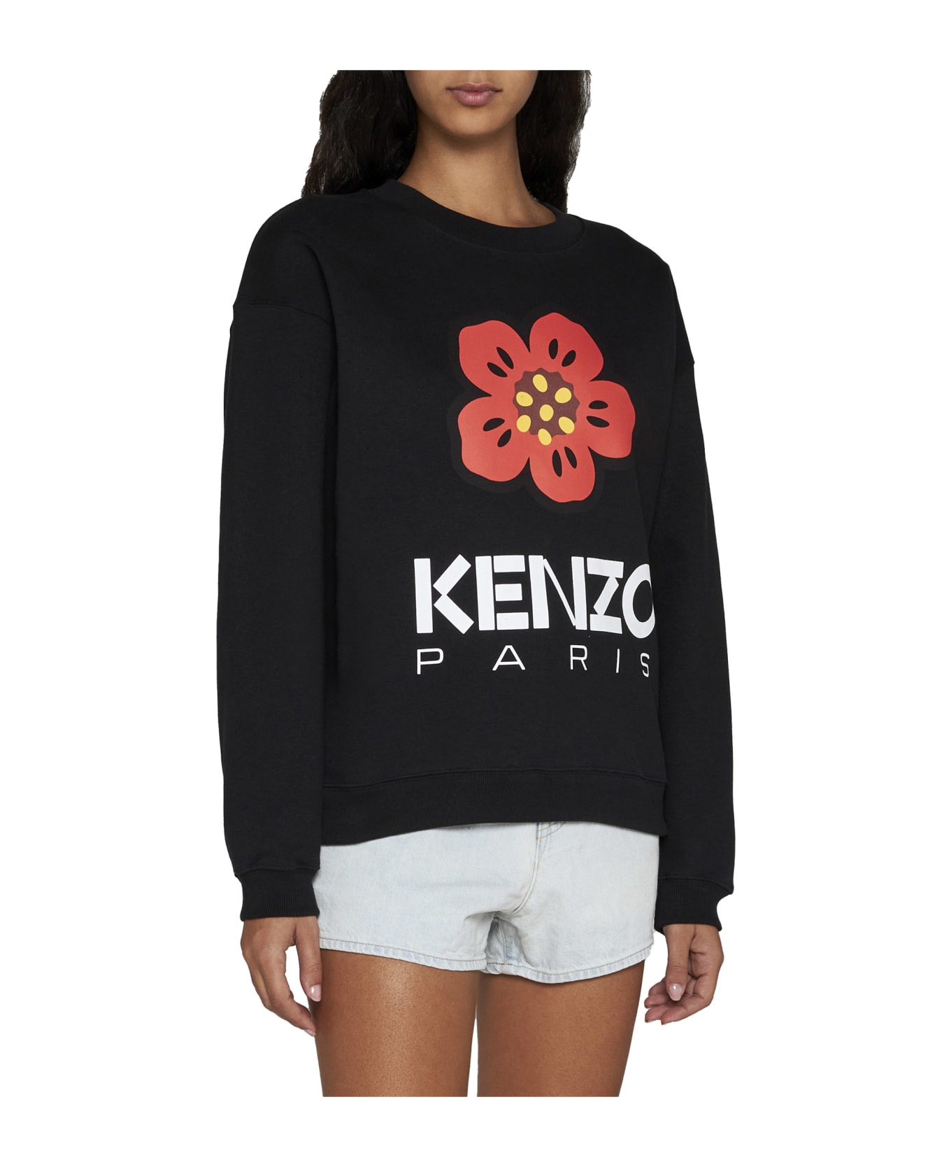 Kenzo Boke Flower Crew Neck Sweatshirt - J Black