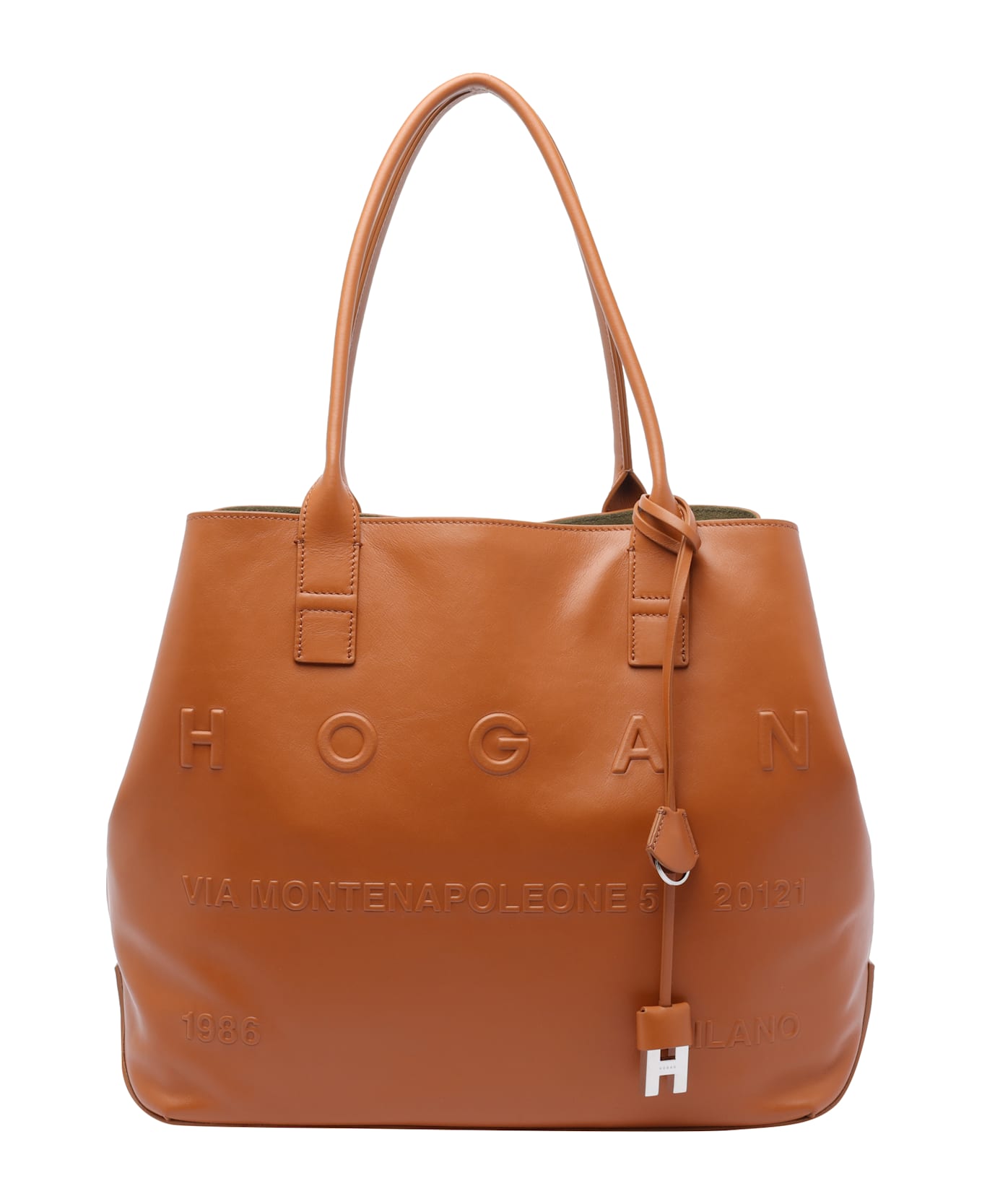 Hogan Shopping Bag Script Medium - Beige