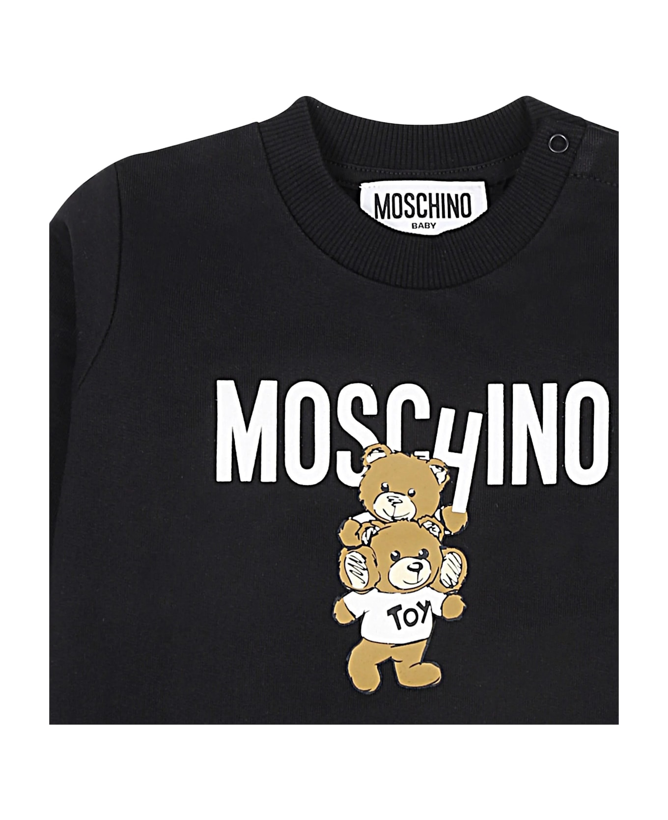 Moschino Felpa Con Logo - Black ニットウェア＆スウェットシャツ