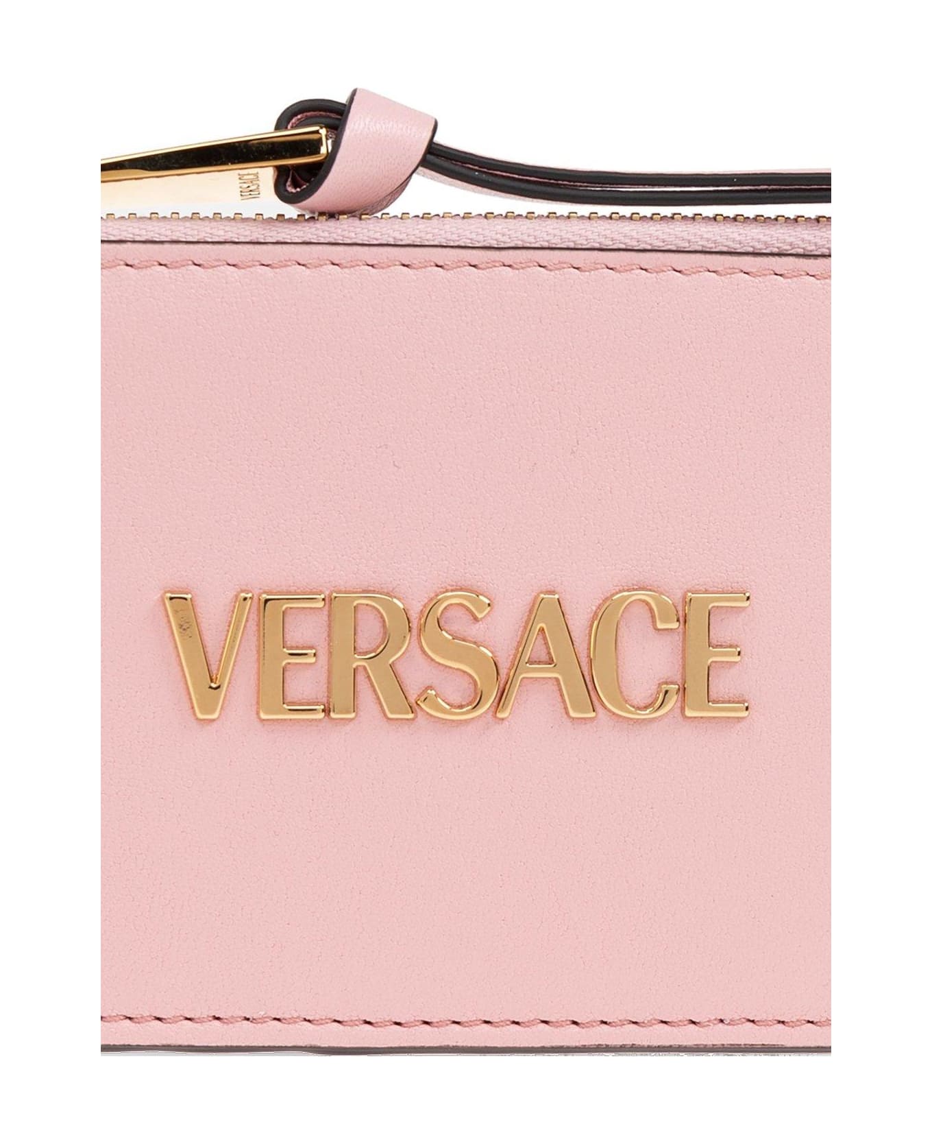 Versace Logo-lettering Zipped Wallet - PINK