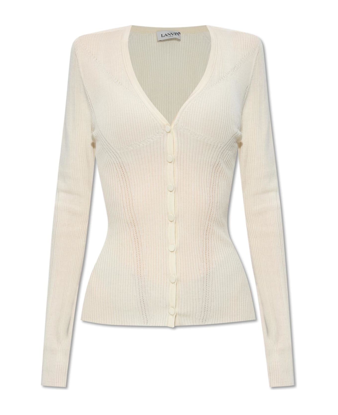 Lanvin Cardigan With Long Sleeves - WHITE