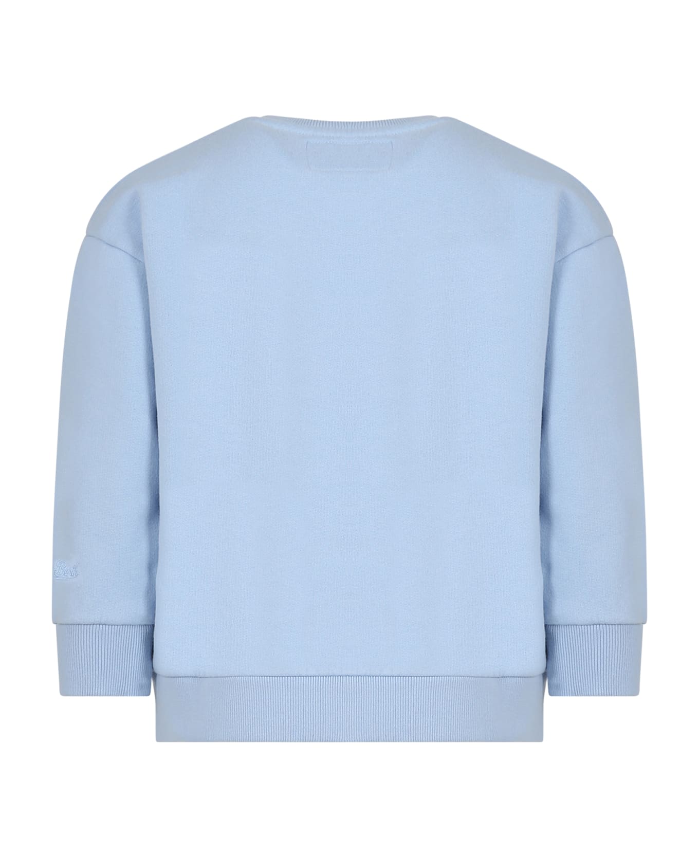 MC2 Saint Barth Light Blue Sweatshirt For Girl With Blade - Light Blue ニットウェア＆スウェットシャツ
