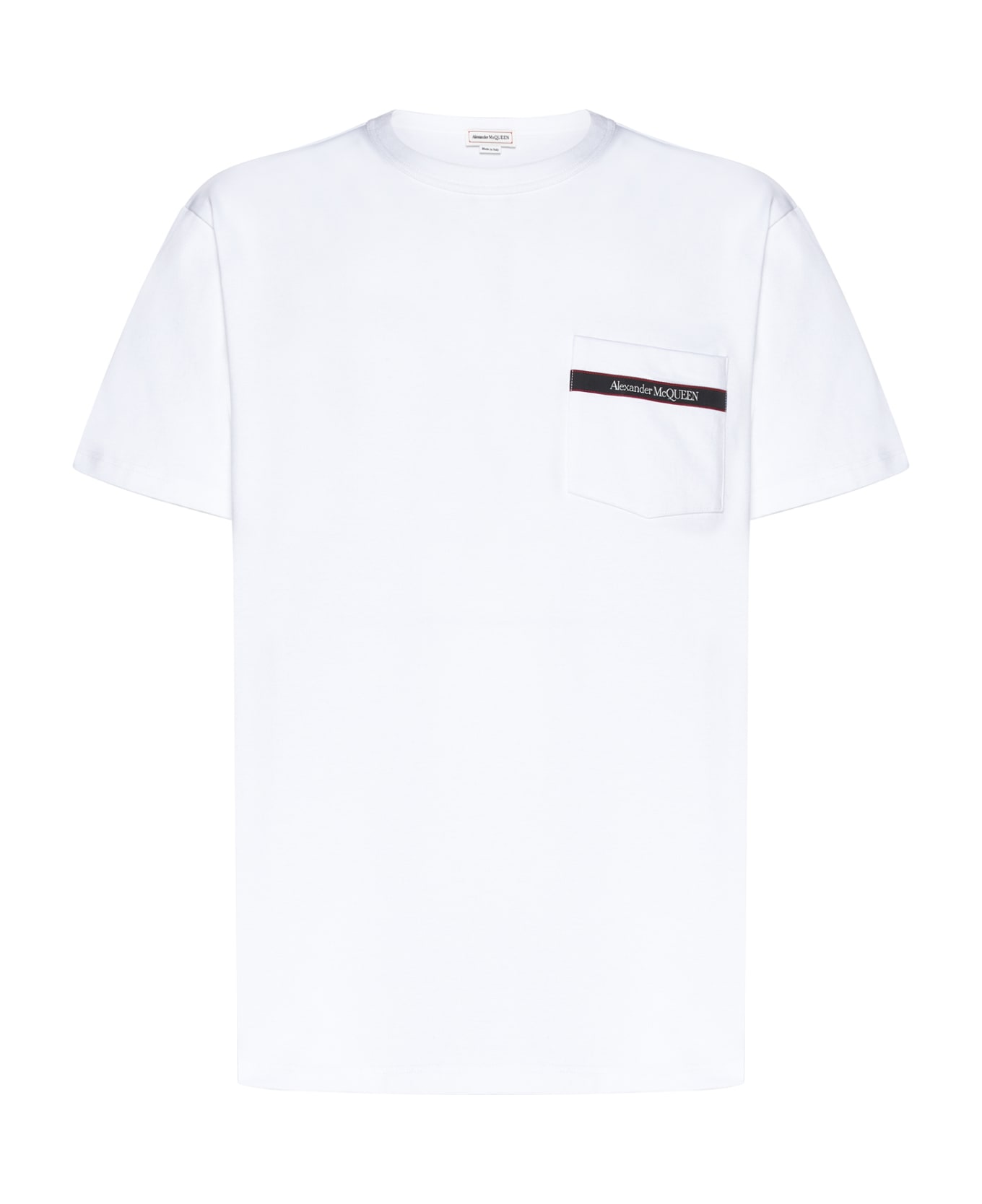 Alexander McQueen Logo-chest Pocket T-shirt - White シャツ