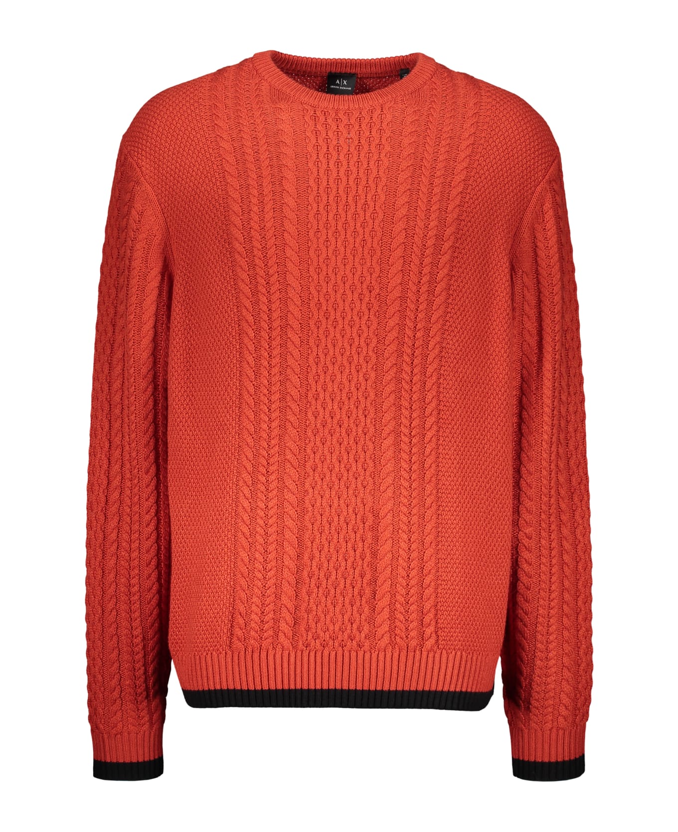 Armani Exchange Cable Knit Sweater - Copper ニットウェア