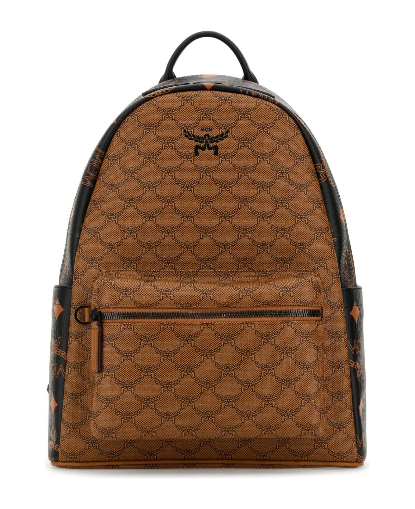 MCM Printed Canvas Medium Stark Backpack - COGNAC