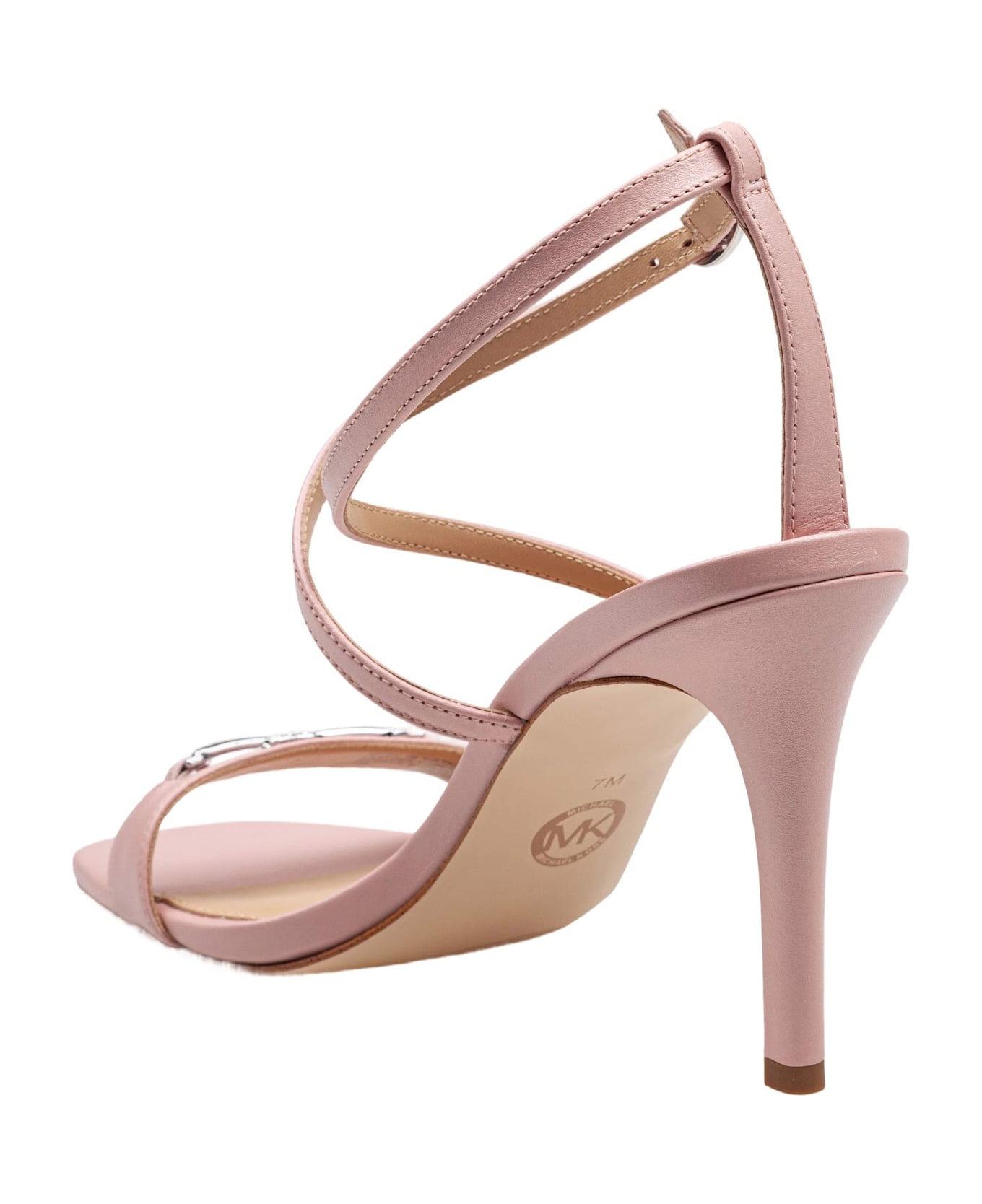 Michael Kors Lena Leather Sandal Pink Color - Smokey Rose
