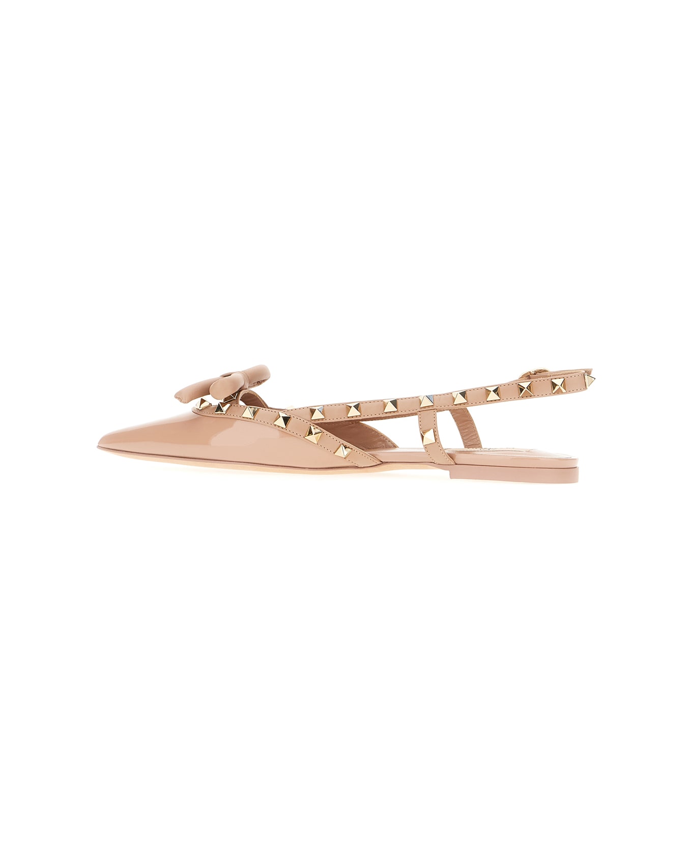 Valentino Garavani Skin Pink Leather Ballerinas - ROSE CANNELLE