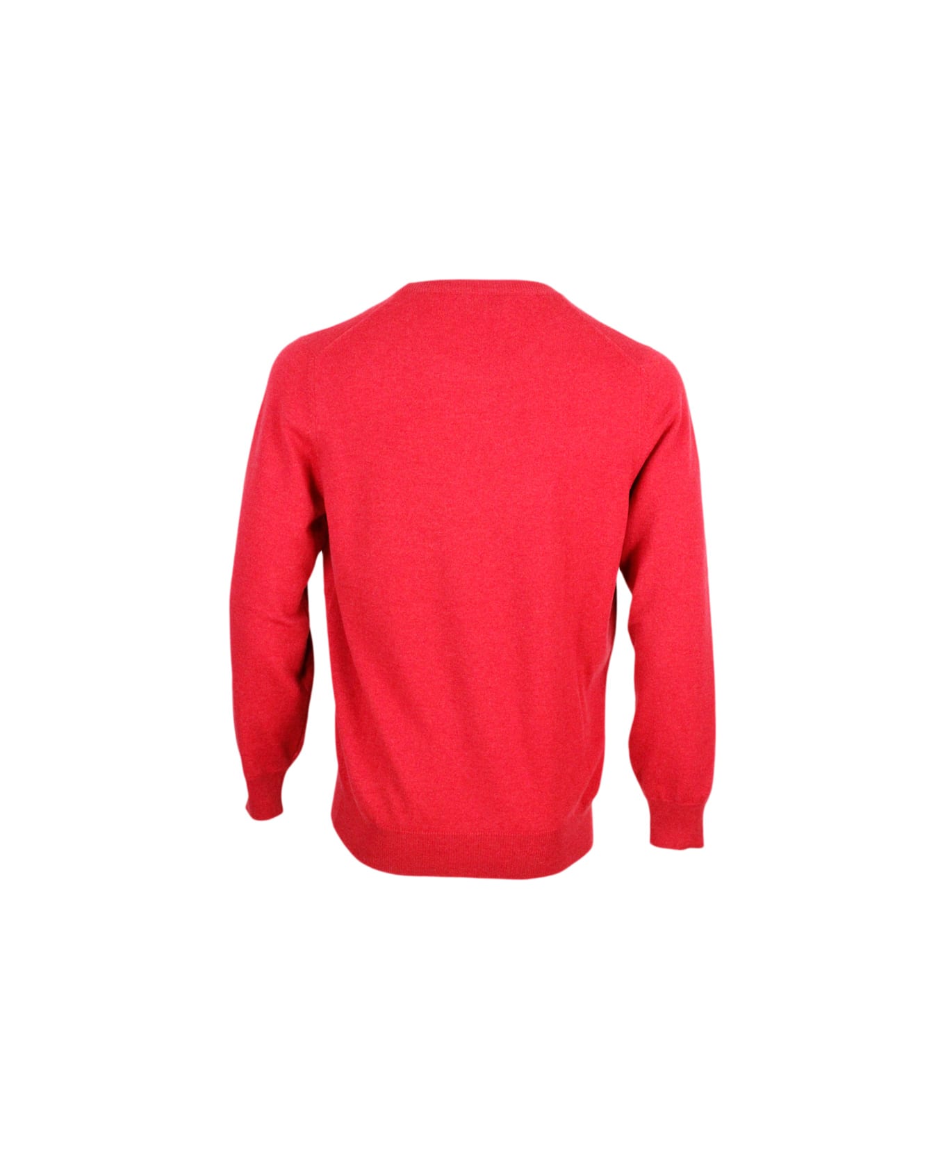 Brunello Cucinelli Long-sleeved Crew-neck Sweater - Red Magenta
