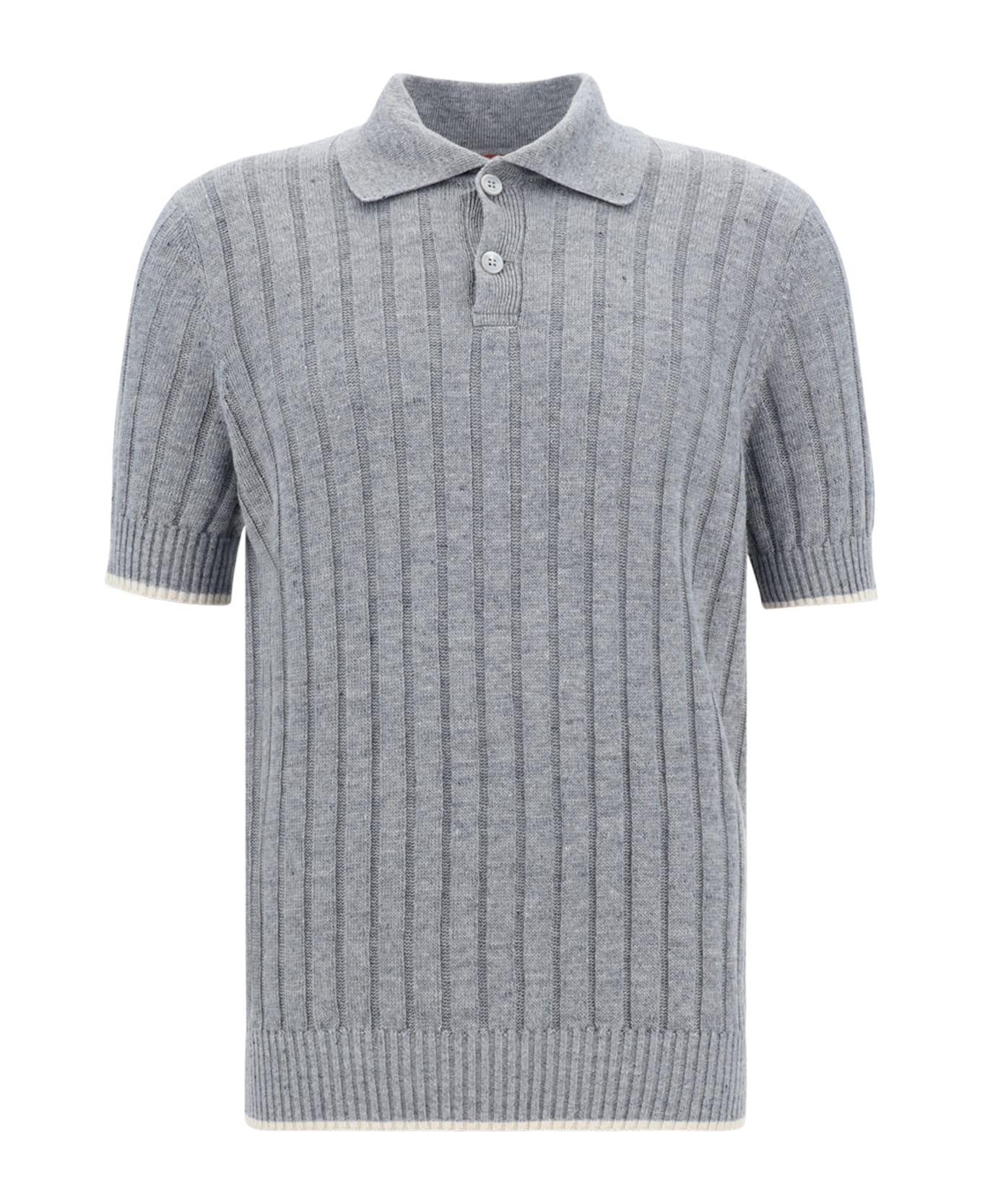 Brunello Cucinelli Ribbed Polo Shirt - Cp843