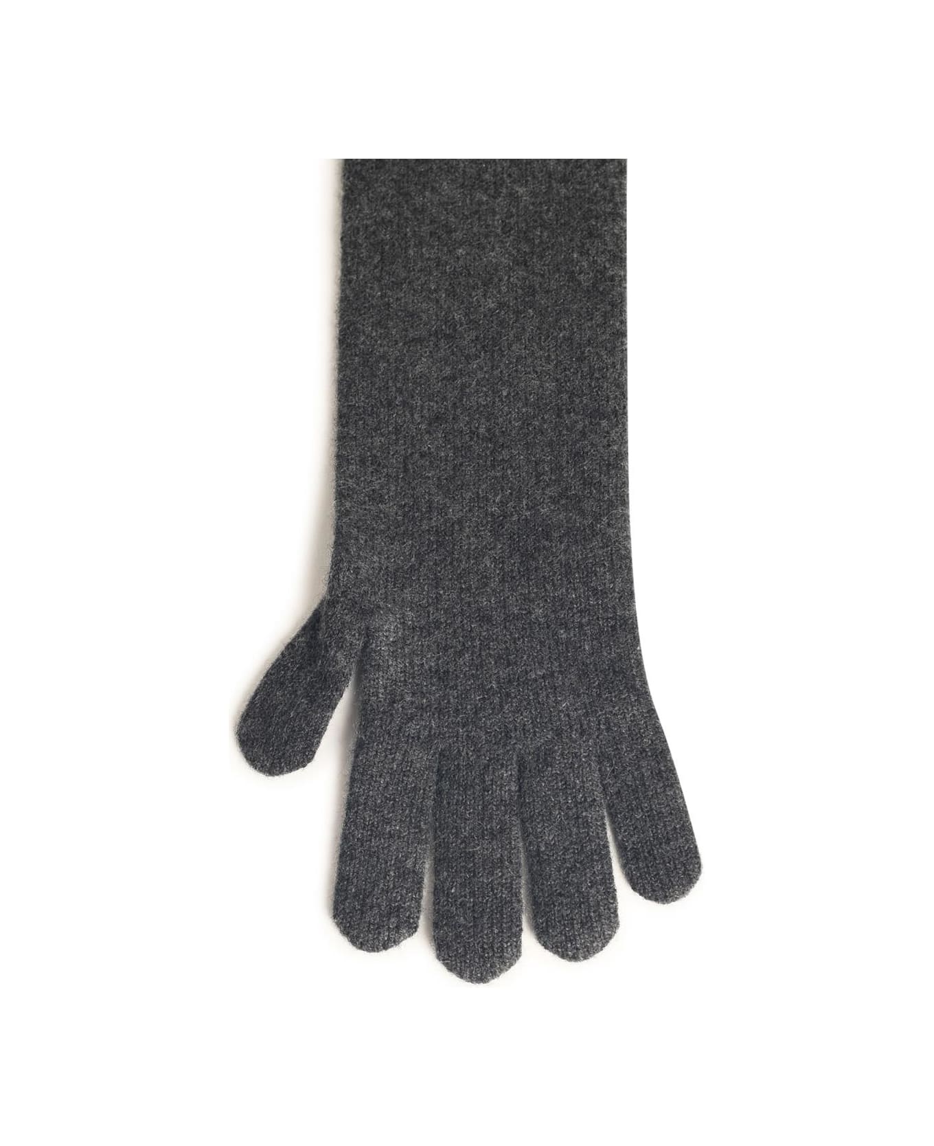 Max Mara 'timor' Grey Cashmere Gloves - Grey