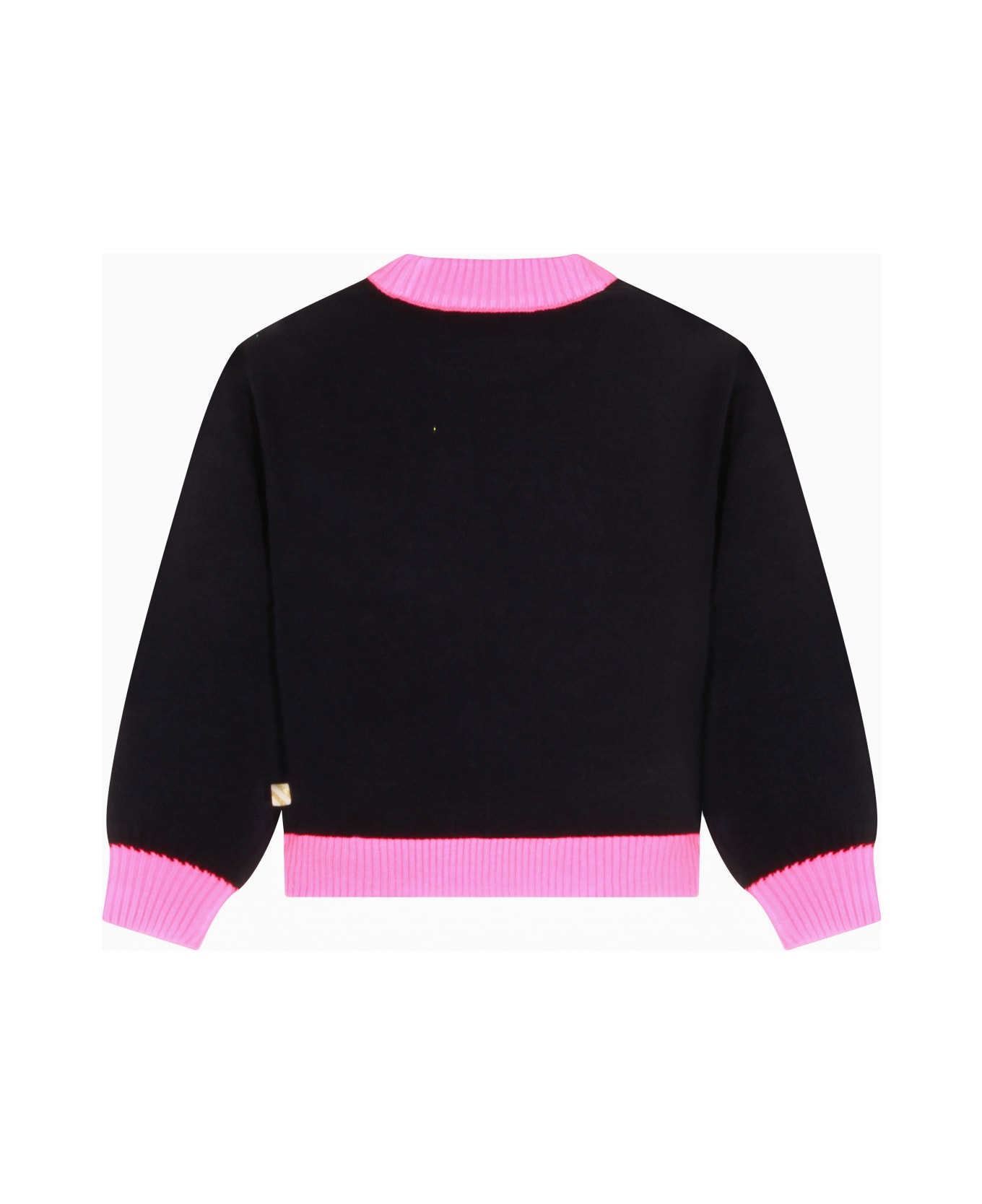 Billieblush Pink And Black Knitwear - Marine