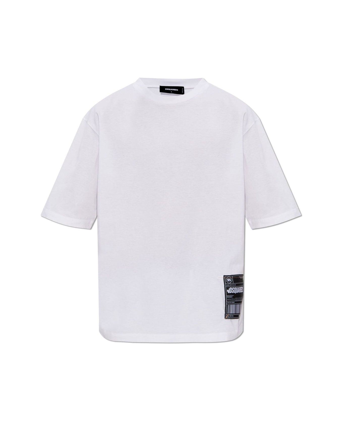 Dsquared2 Logo Patch Crewneck T-shirt - Bianco
