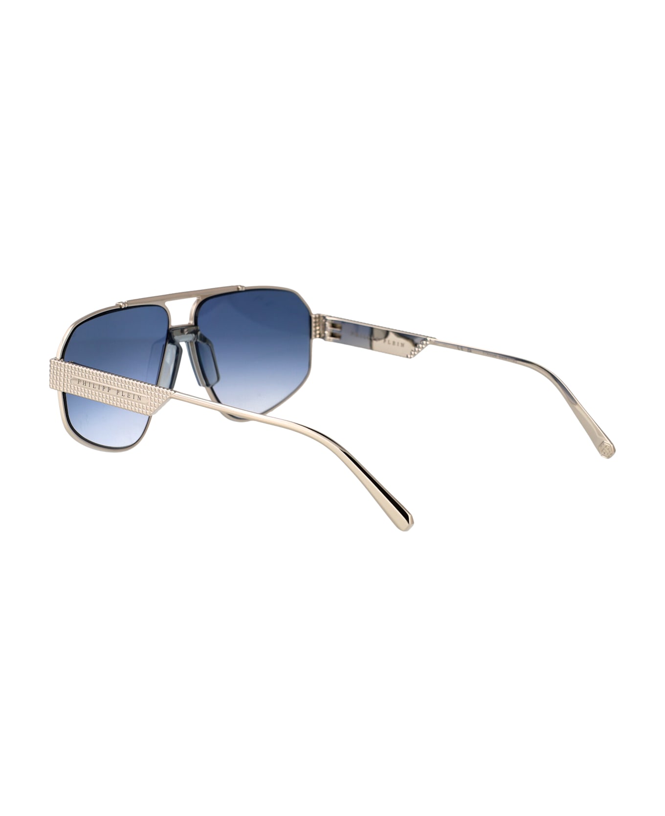 Philipp Plein Plein Rock Superhero Sunglasses - SILVER BLUE