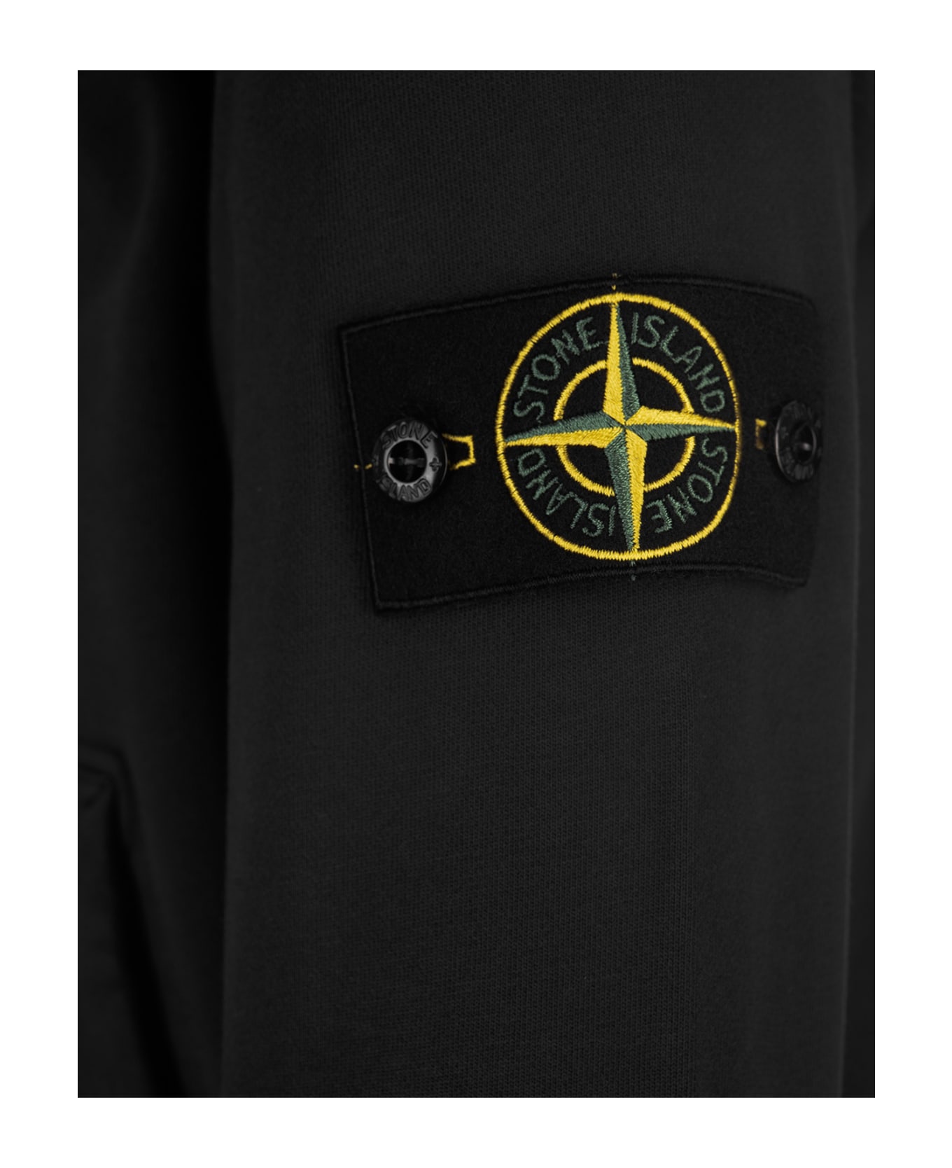 Stone Island Black Sweatshirt With Zip - Black ニットウェア