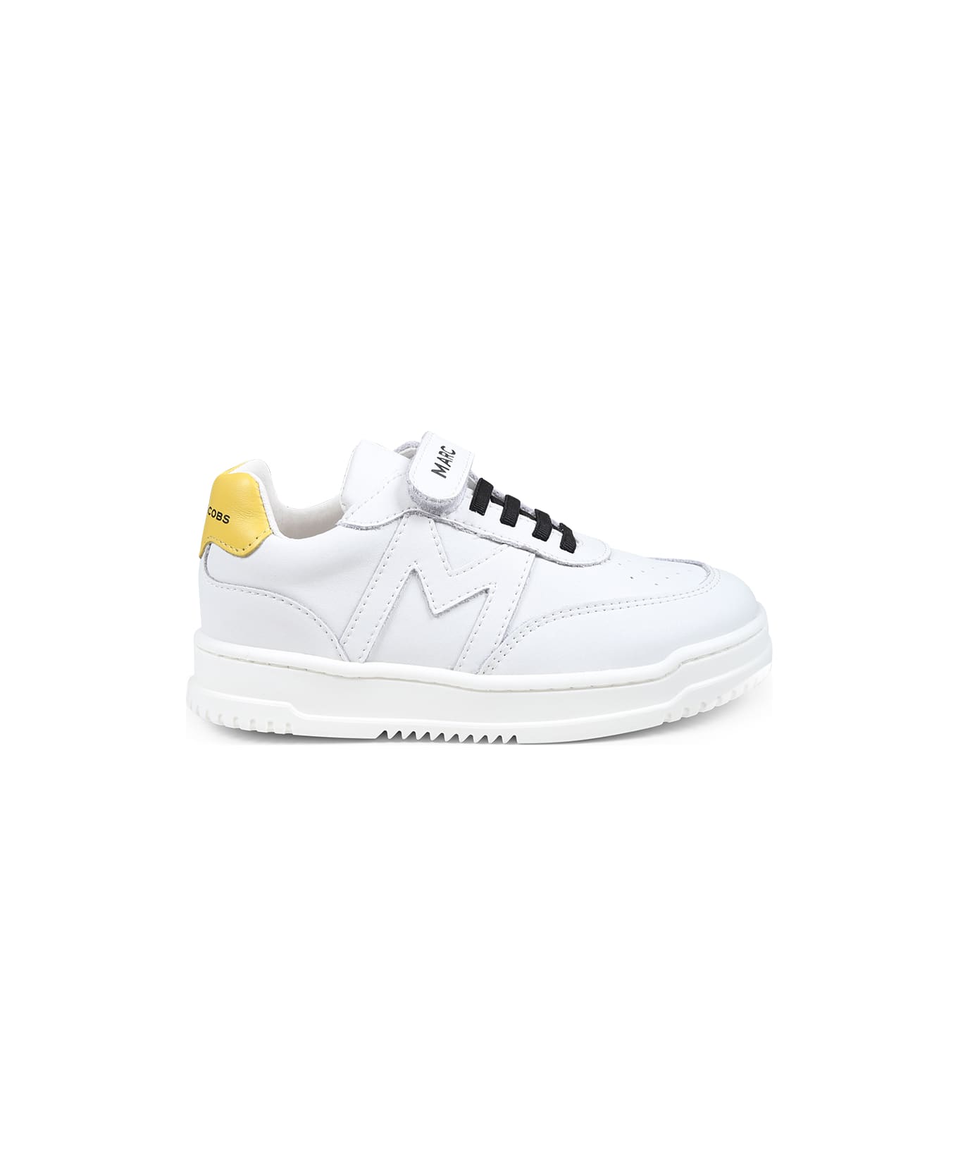 Marc Jacobs White Sneakers For Kids Wityh Logo - White