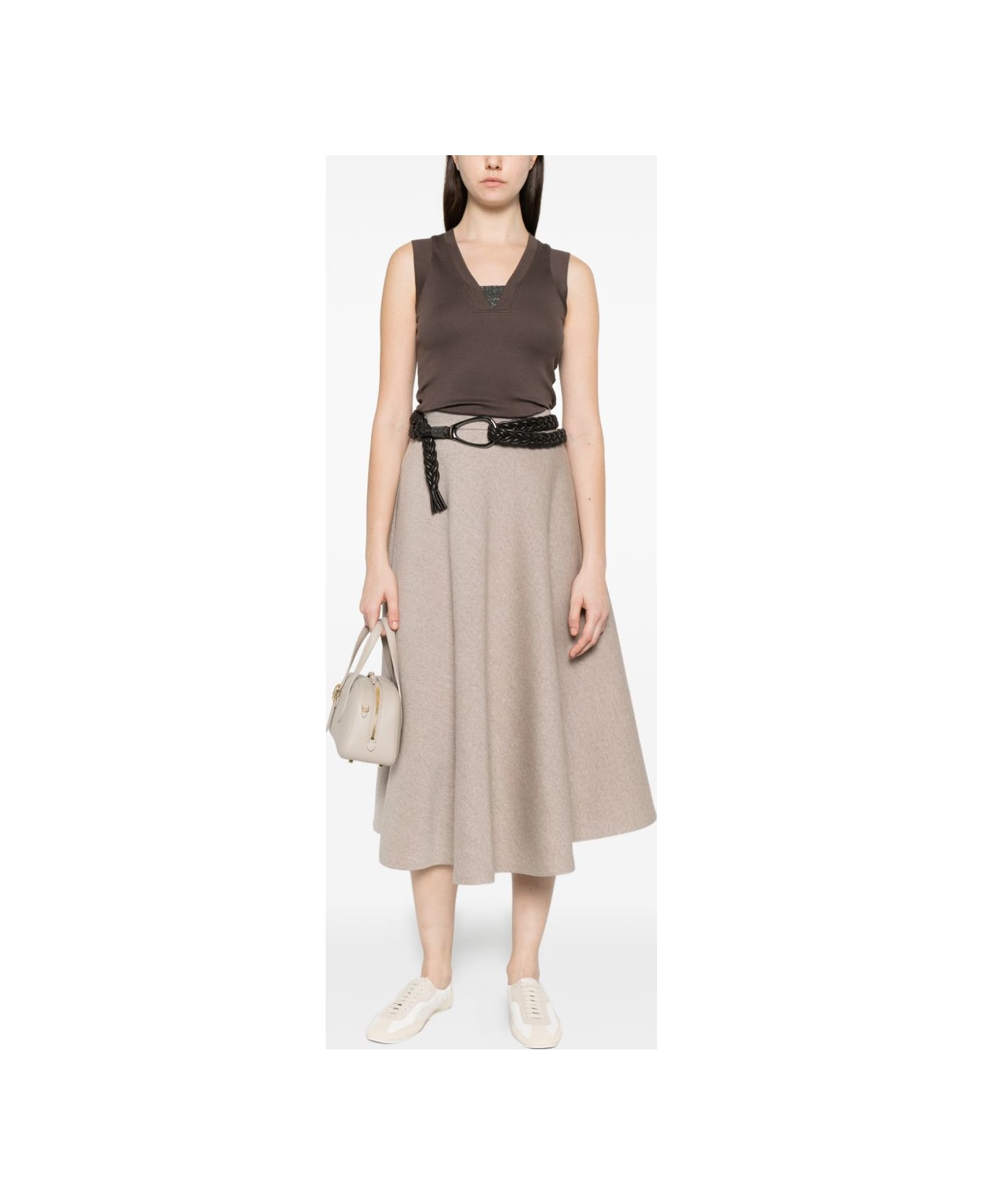 Brunello Cucinelli Cotton Tank Top - Brown