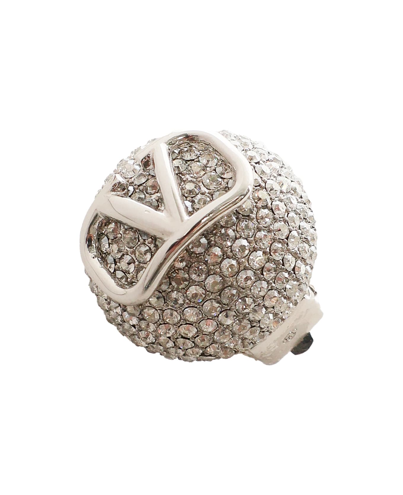 Valentino Garavani Signature Vlogo Clip Earrings - Silver