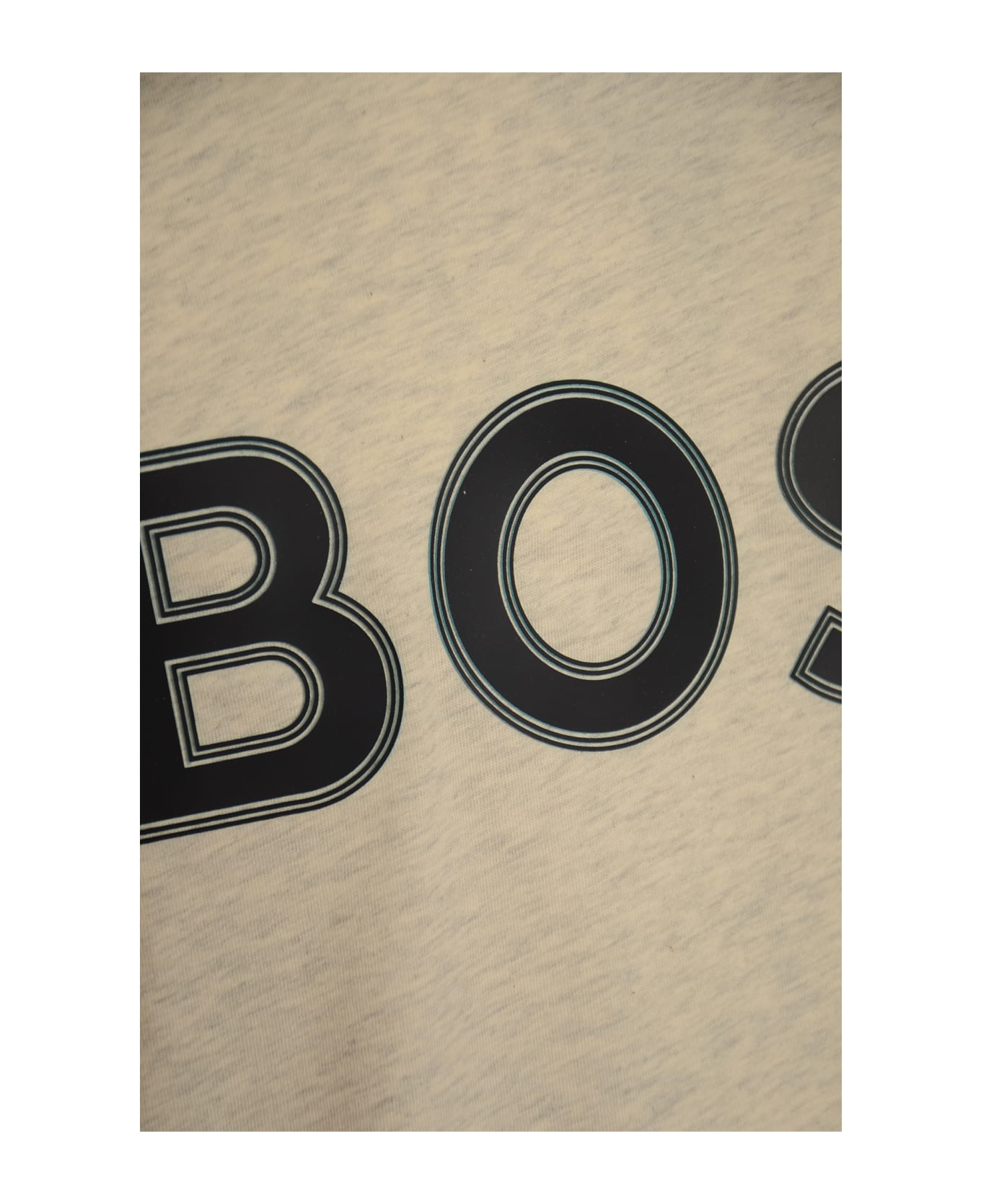 Hugo Boss Logo Round Neck T-shirt - Light Pastel Grey