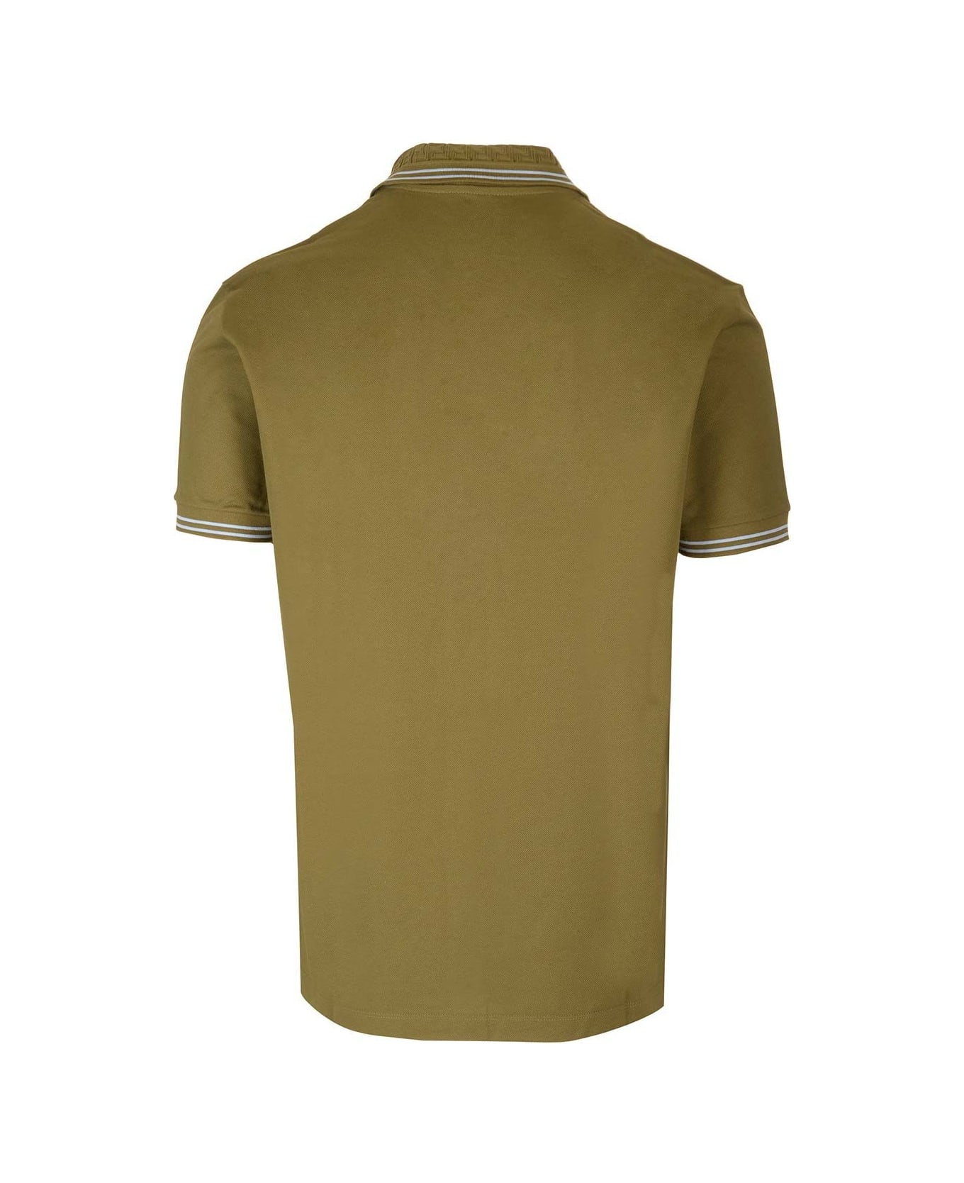 Versace 'medusa' Polo Shirt - DARK OLIVE