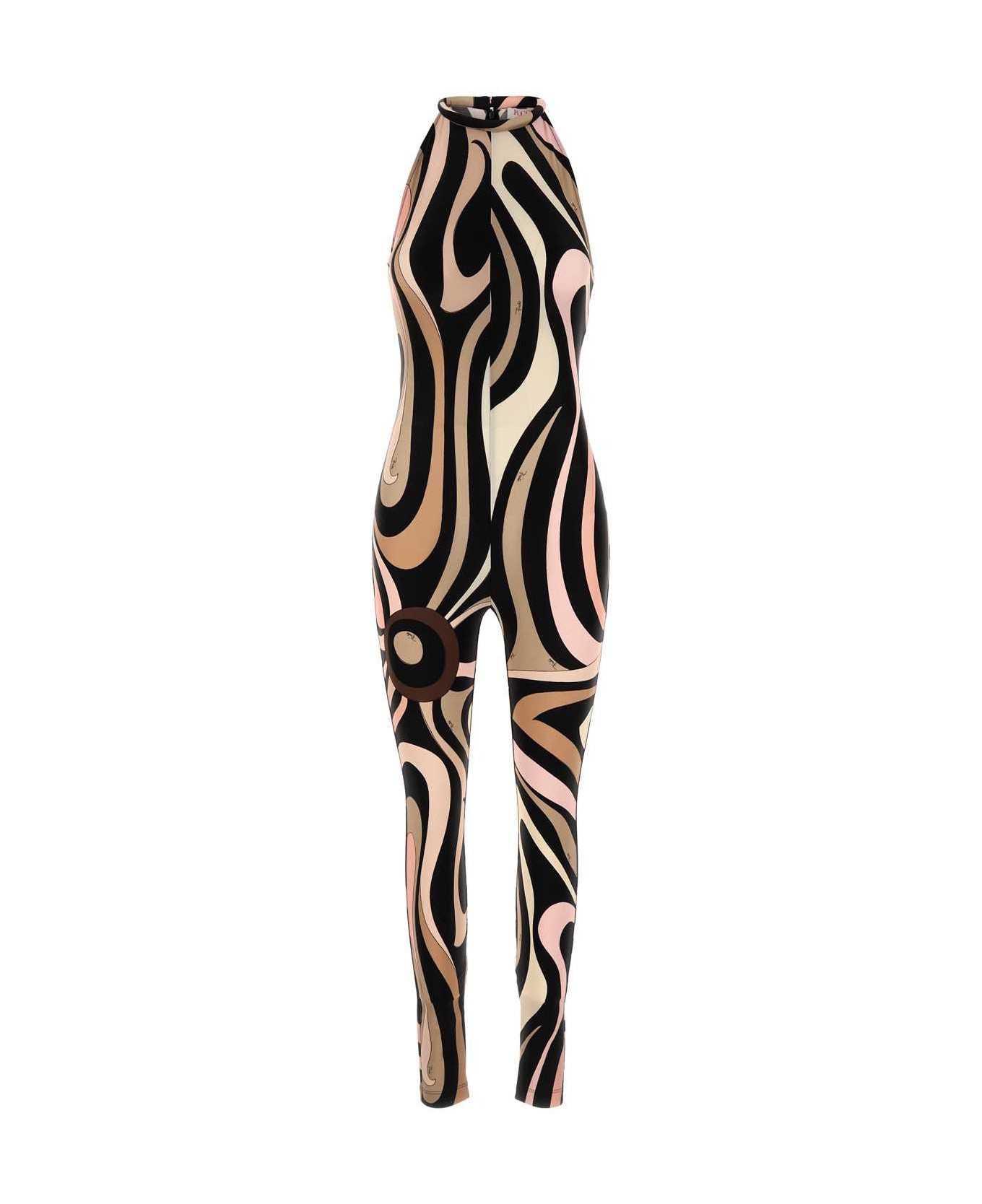 Pucci Printed Stretch Nylon Jumpsuit - NERONUDE