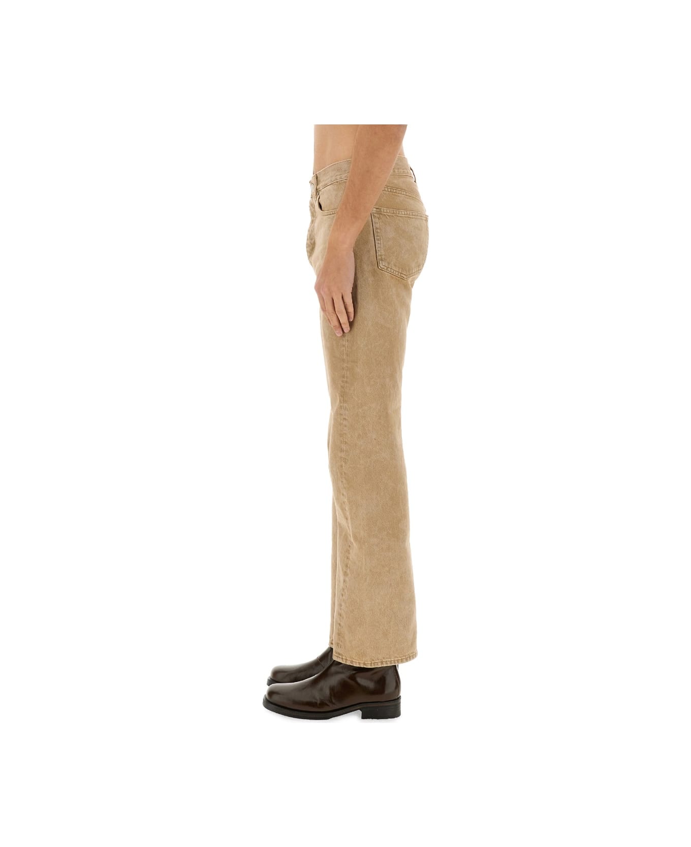 Sunflower Straight Twist Jeans - BEIGE